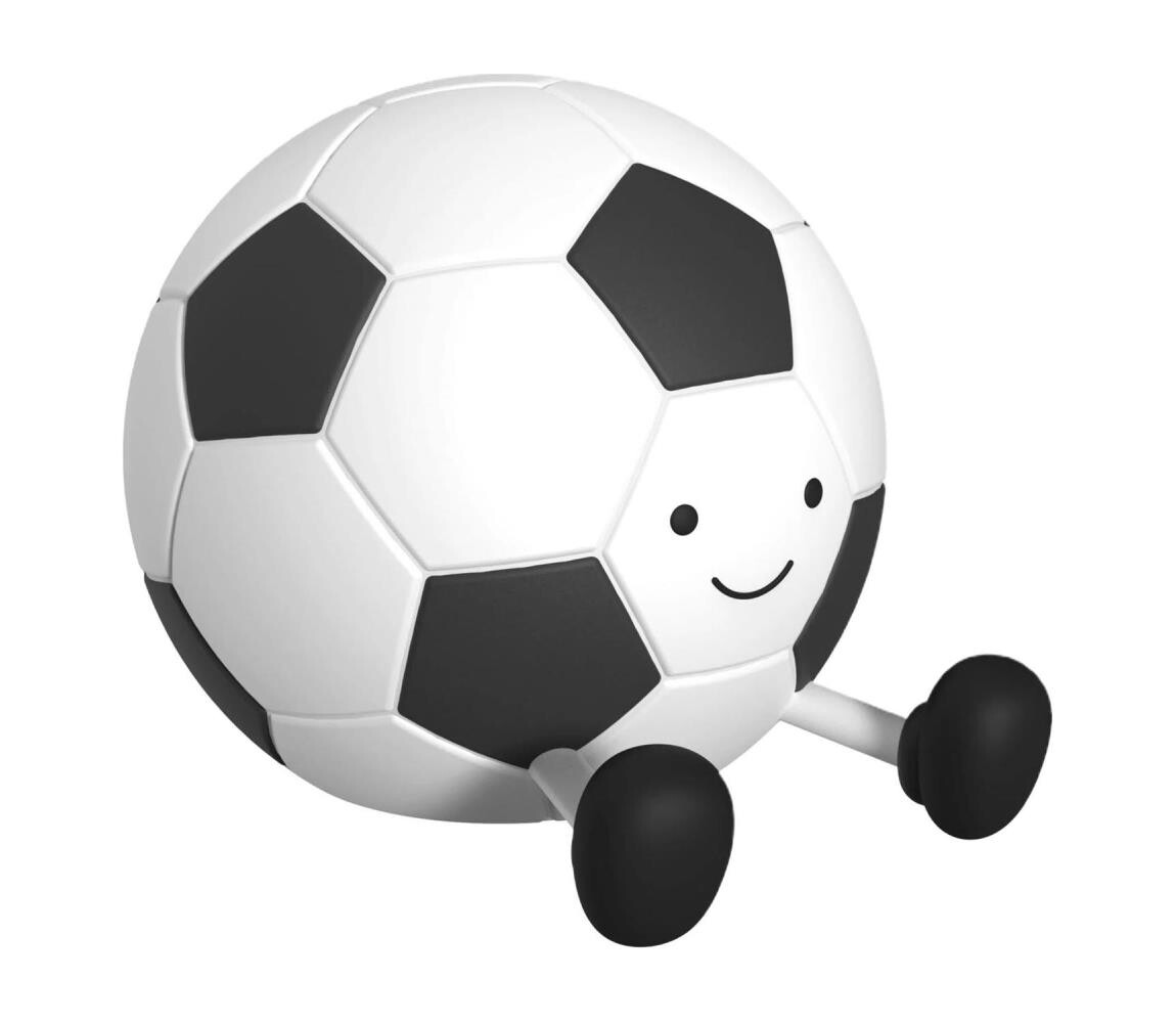LED Stmívatelná dětská dotyková lampa FOOTBALL LED/2W/5V USB 1200 mAh bílá/černá