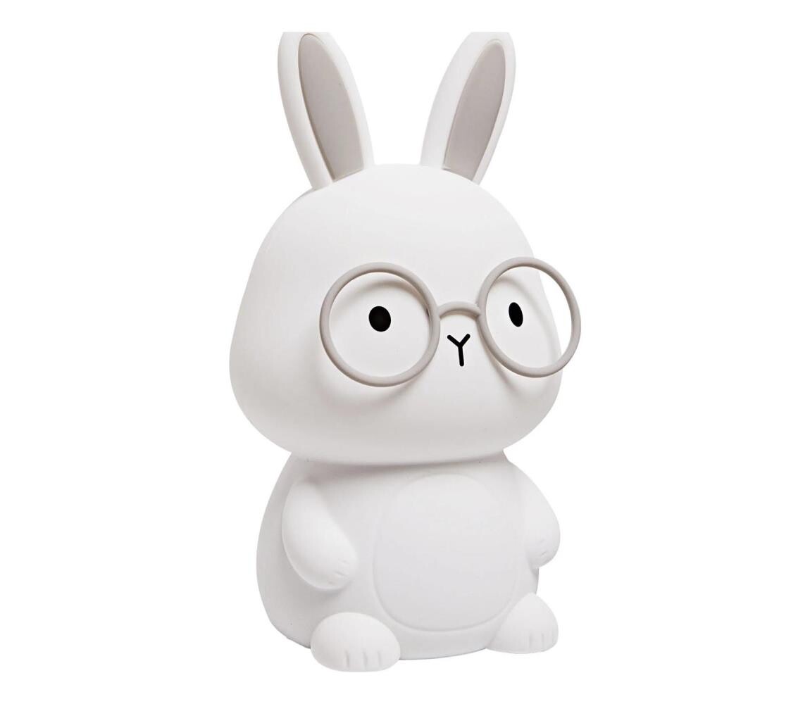 LED RGBW Stmívatelná dětská dotyková lampa FLORKA LED/1W/5V USB 1200 mAh šedá