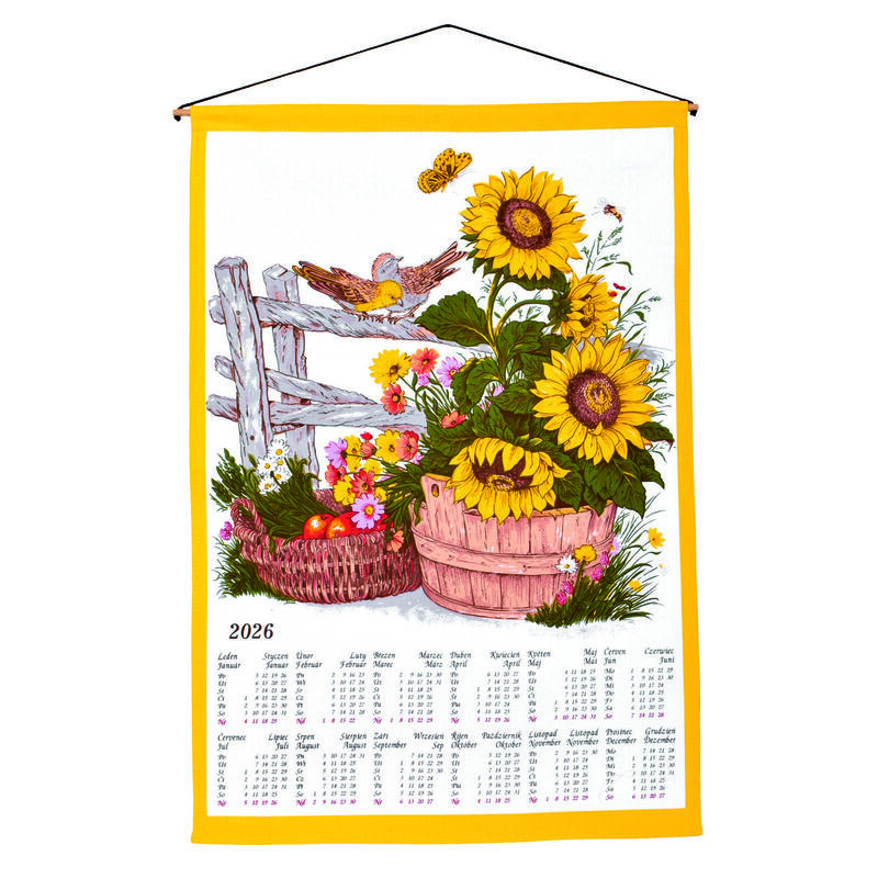 Kalendář textilní, SLUNEČNICE ŽLUTÁ 2026