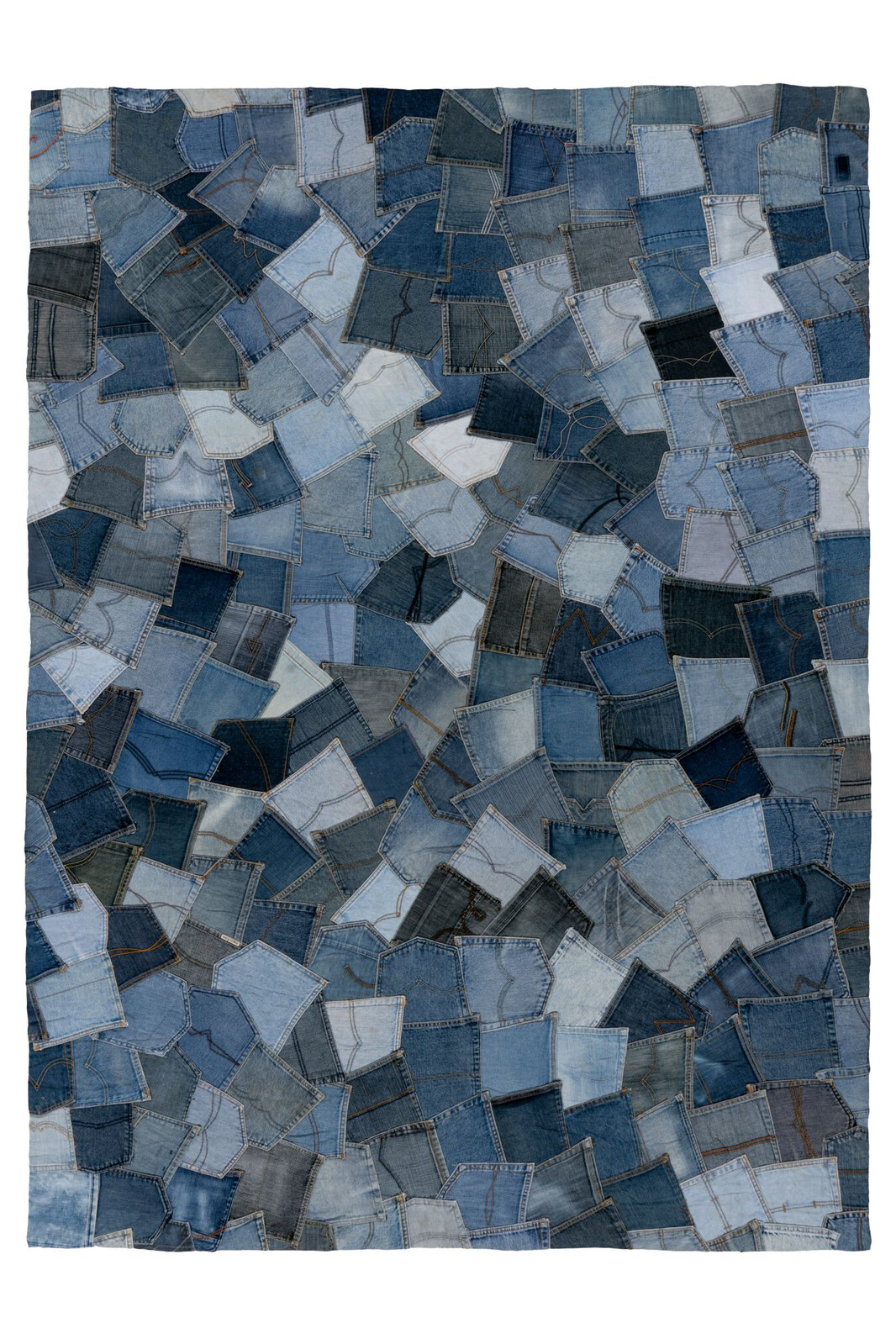 Ručně všívaný kusový koberec My Denim Pocket 465 Blue, 80x150, modrá, chodba / předsíň, Obsession