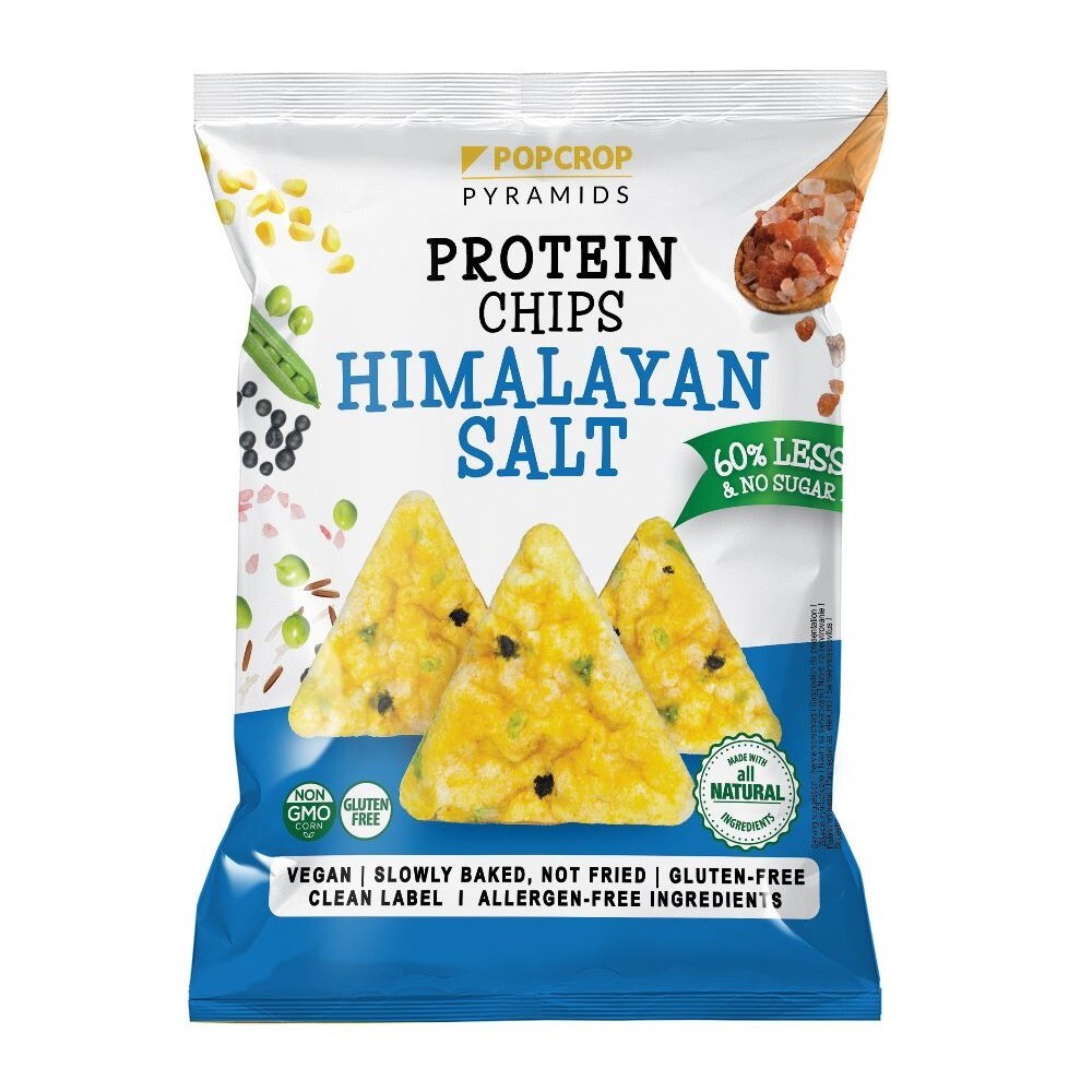 Popcrop - Proteinové chipsy s příchutí Himalájské soli, 60 g