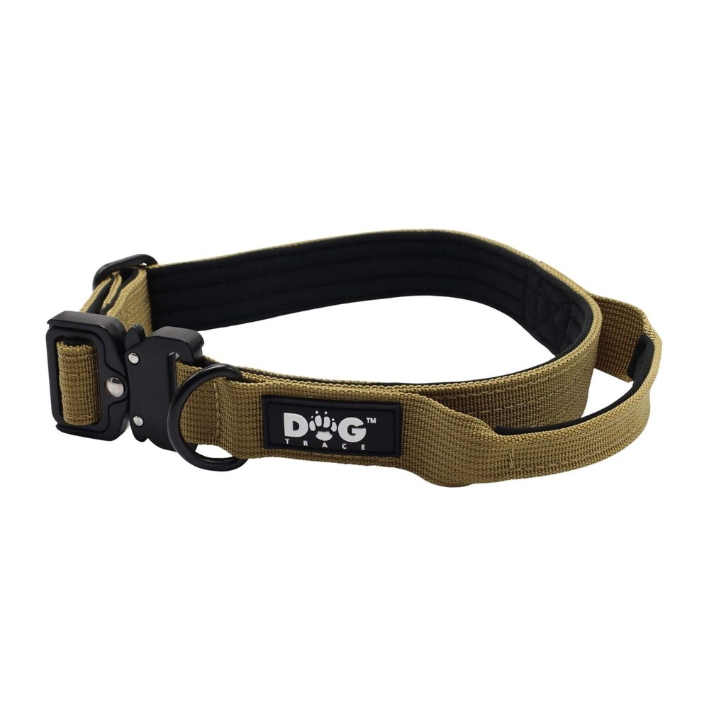 Dogtrace K9 taktický obojek pro psy s rukojetí, khaki | Obojky pro psy