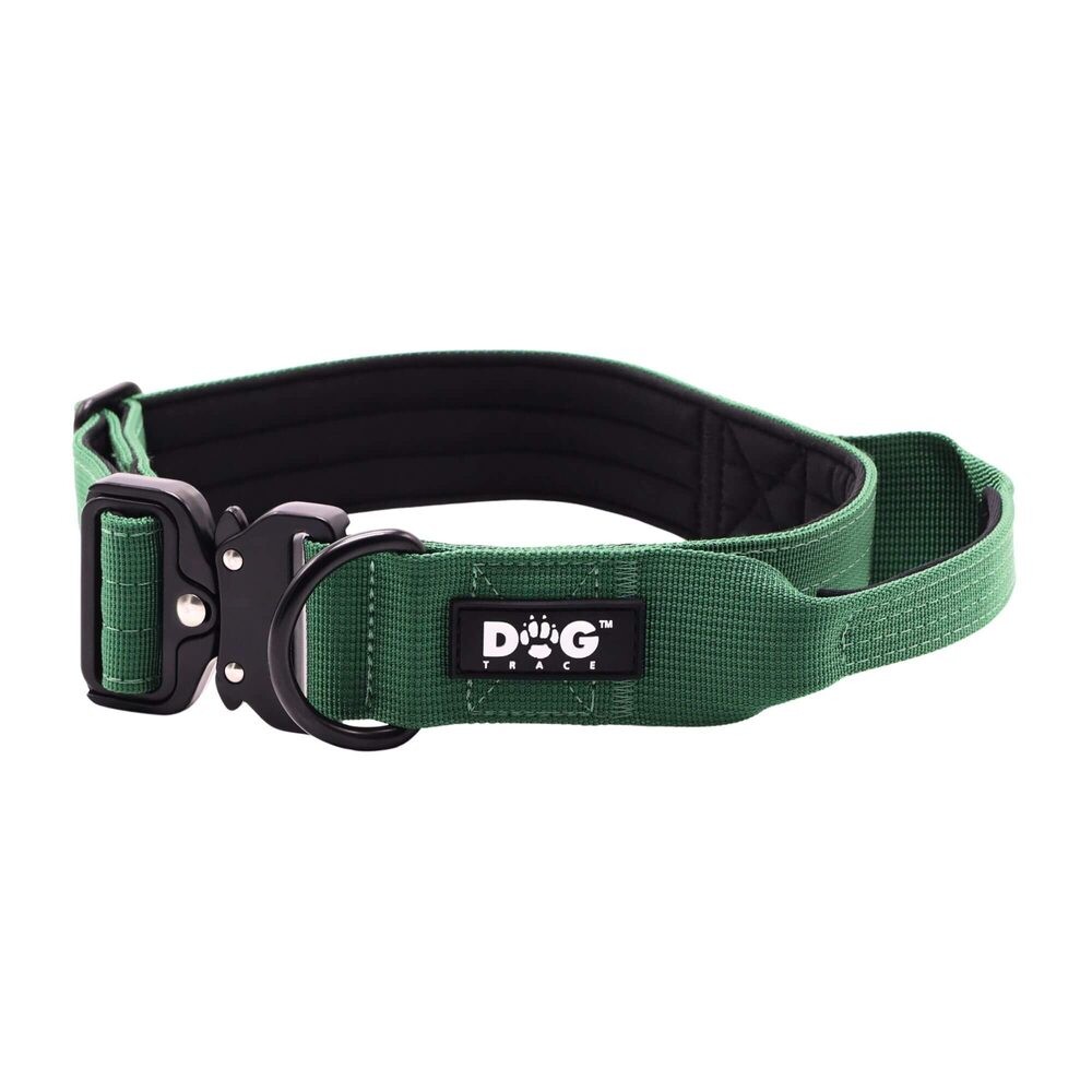 Dogtrace K9 taktický obojek pro psy s rukojetí, zelený | Obojky pro psy - Dogtrace K9 taktický obojek pro psy s rukojetí, zelený M