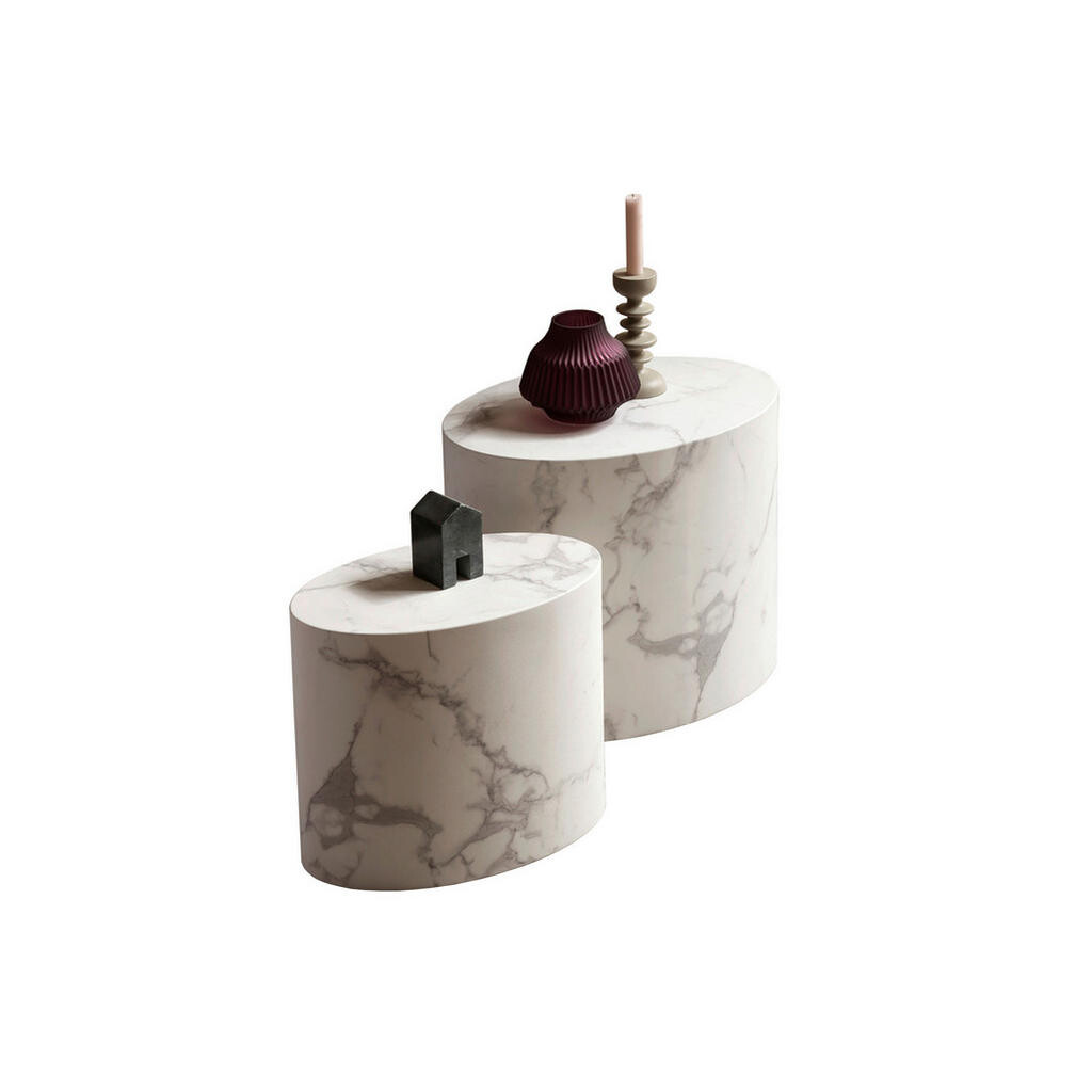 Livetastic SADA KONFERENČNÍCH STOLKŮ, bílá, kompozitní dřevo,