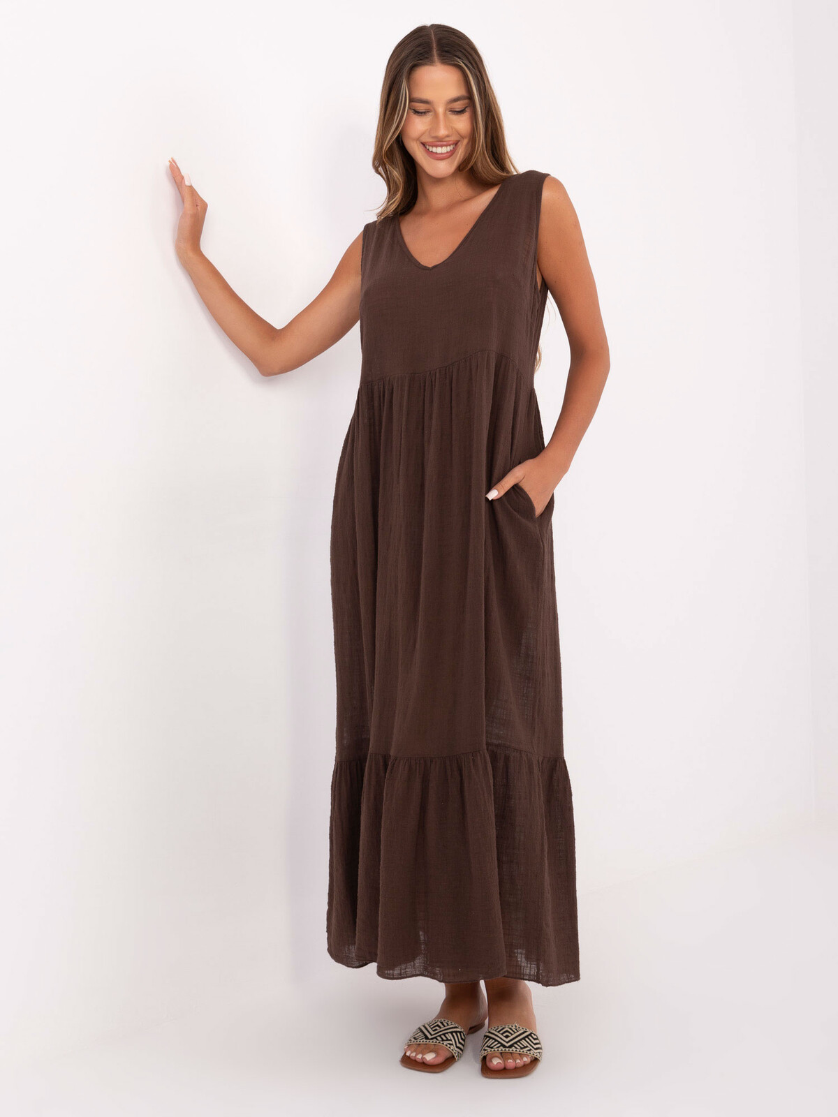 Dress-TW-SK-BI-28007.63-dark brown