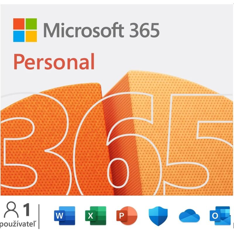 Microsoft 365 Personal SK - box, predplatné 1 rok, 1 osoba