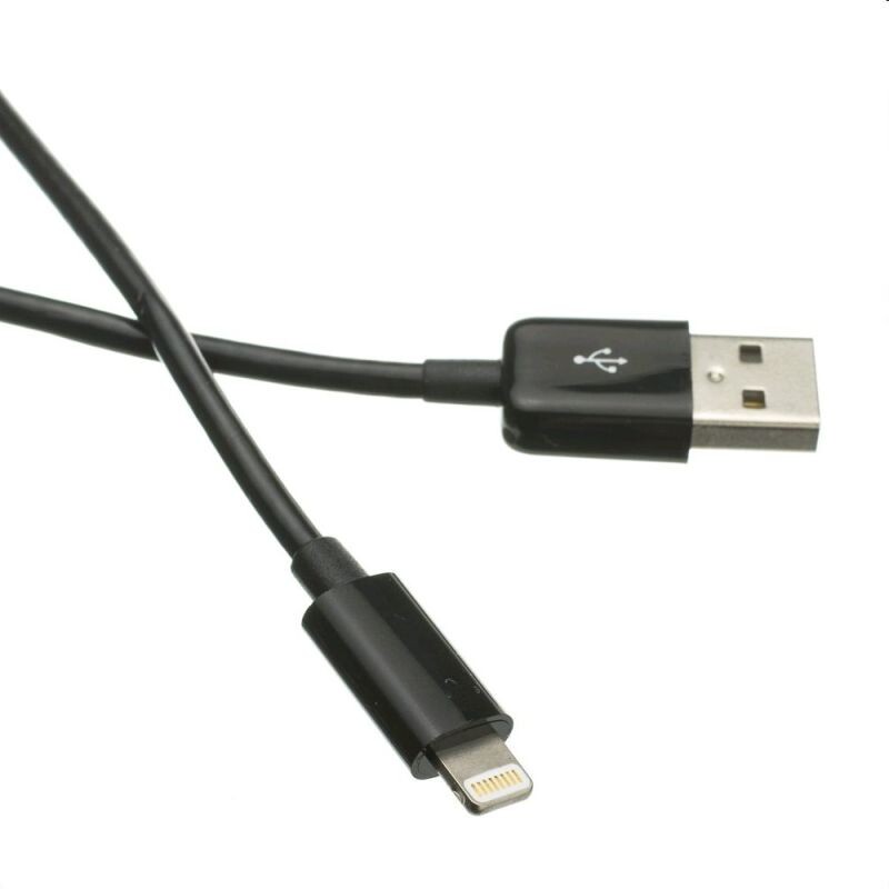 Kábel C-TECH USB 2.0 Lightning (IP5 a vyšší) nabíjací a synchronizačný kábel, 2m, černý