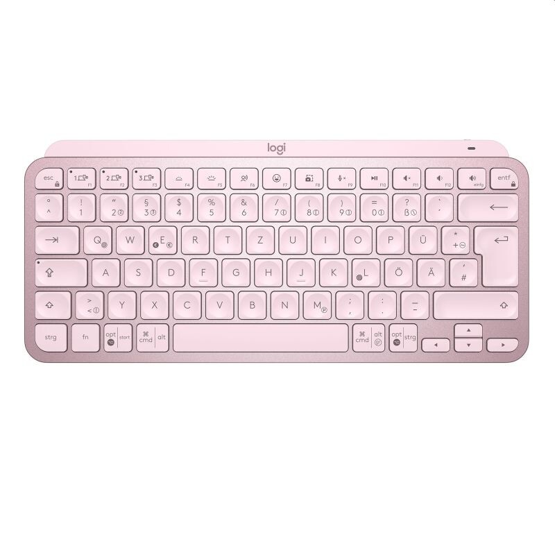 Logitech MX Keys Mini - bezdrátová podsvícená klávesnice, US - růžová