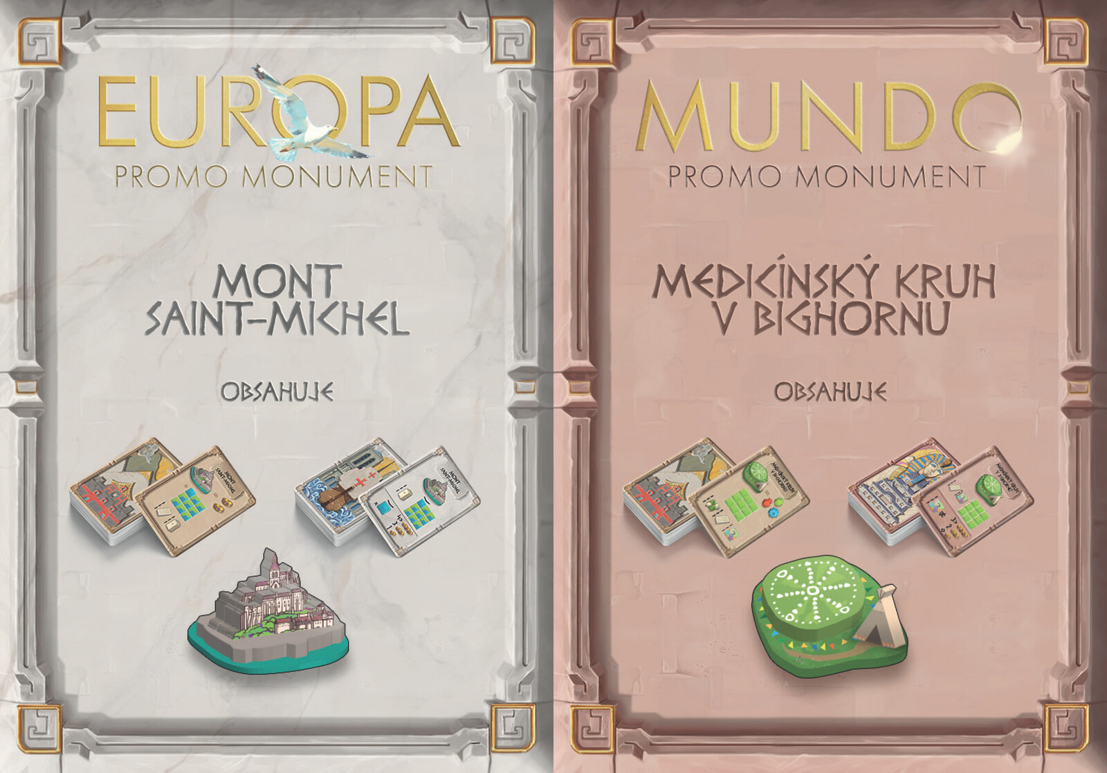 TLAMA games Monumenty věků: MUNDO a EUROPA promo