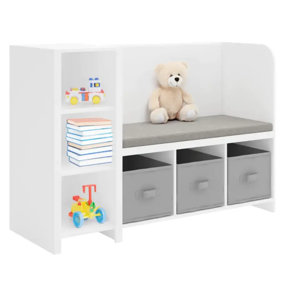 Tempo Kondela Regál s lavičkou BENKO, bílá