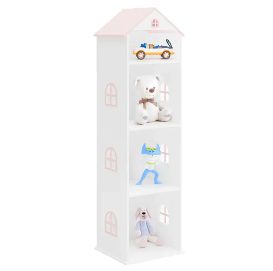 Tempo Kondela Dětská knihovna MAISON TYP 2 - bílá/růžová