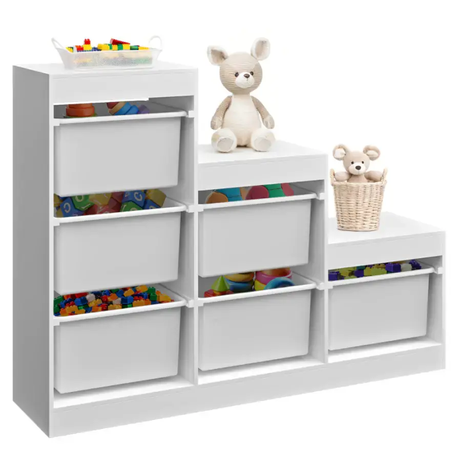 Tempo Kondela Regál pyramida TRINIS - bílý