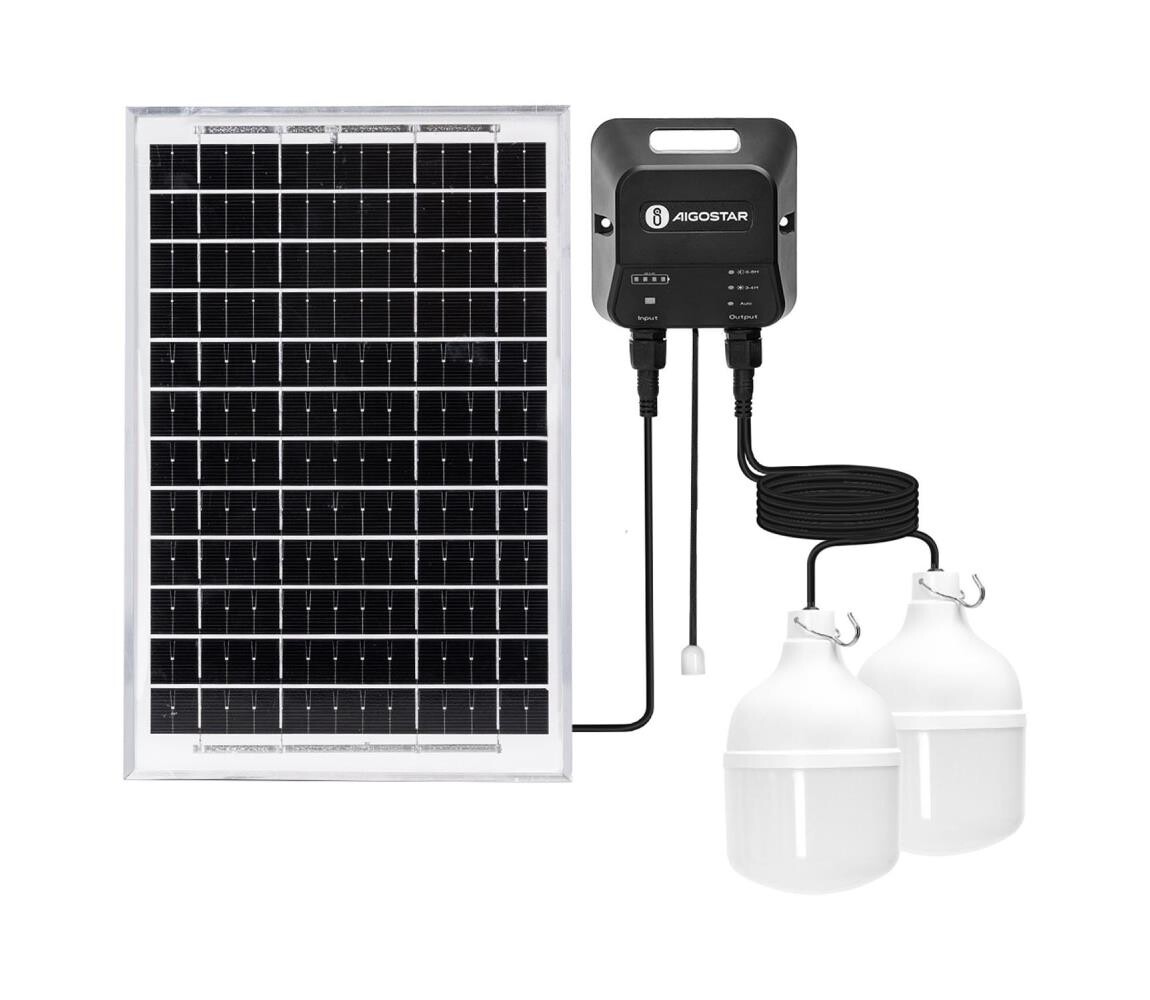 B.V.  - LED Solární lustr 2xLED/35W/12V 6000 mAh 6500K pr. 10 cm