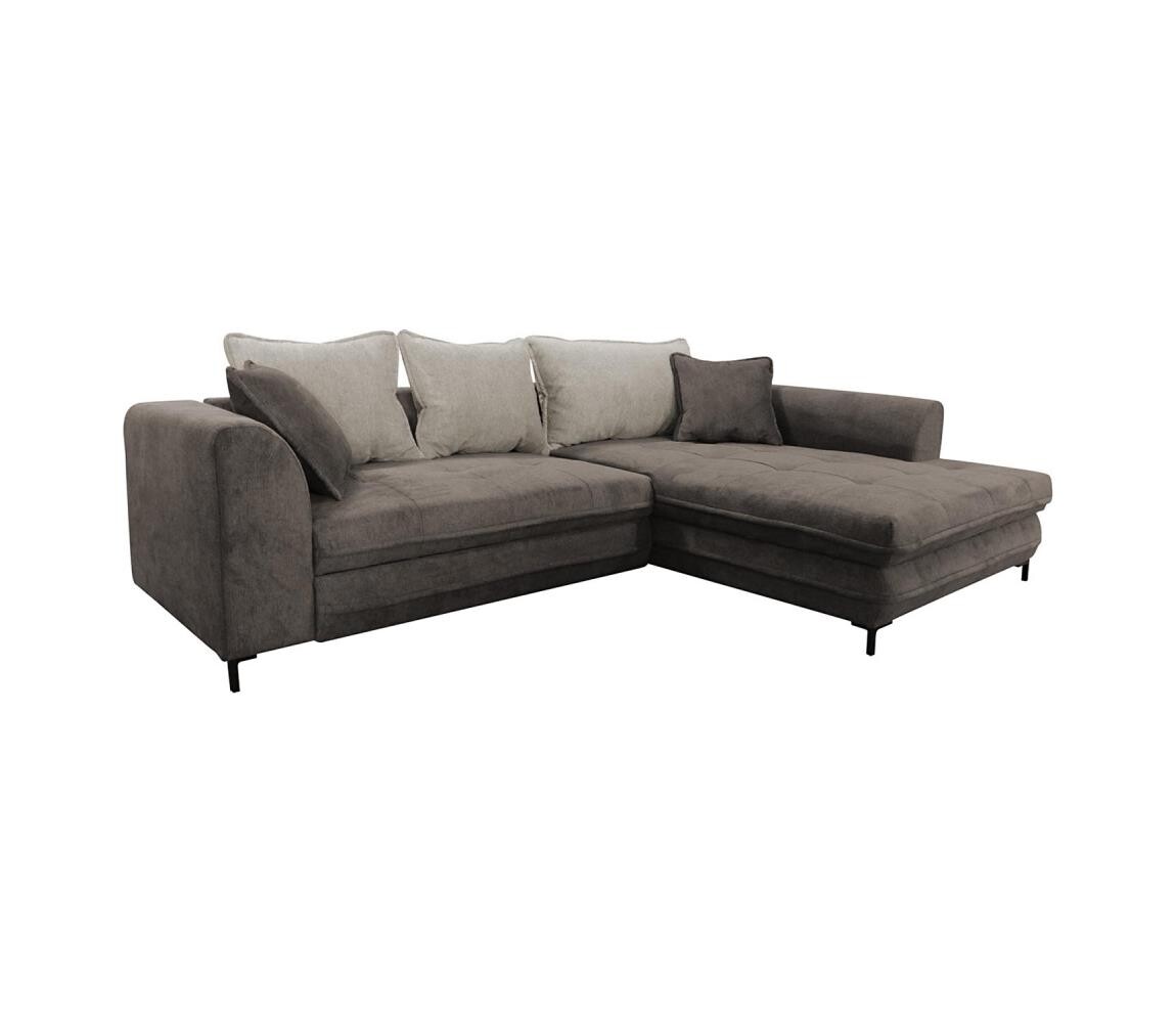 Filex Rozkládací rohová sedací souprava s úložn. prostorem do L LAGOA pravá taupe/šedá