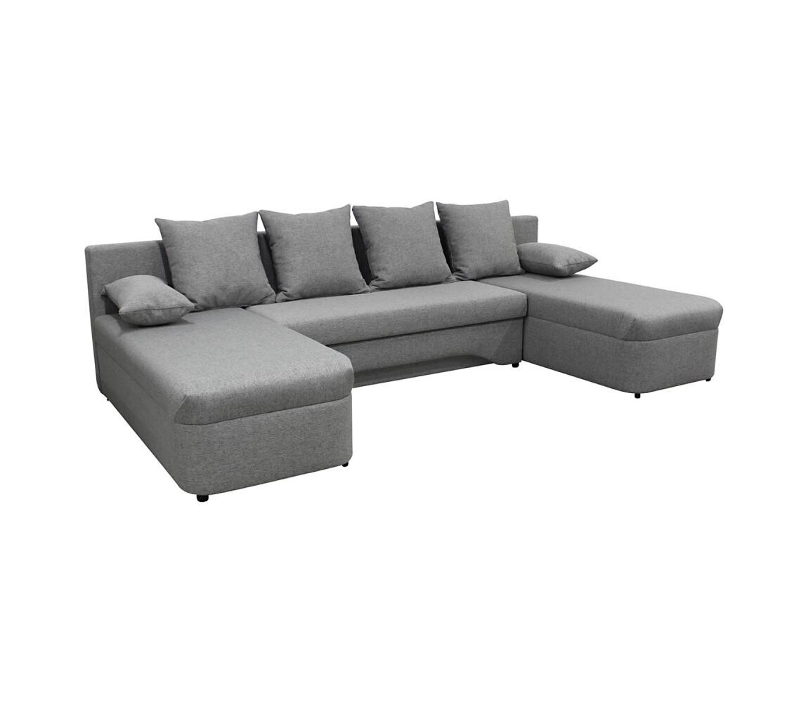 Filex Univerzál. rozkládací rohová sedací souprava s úlož. prostorem do U ALMEIDA šedá