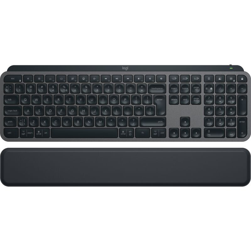 Logitech MX Keys S - bezdrátová podsvícená klávesnice + opierka dlane - US - grafitová