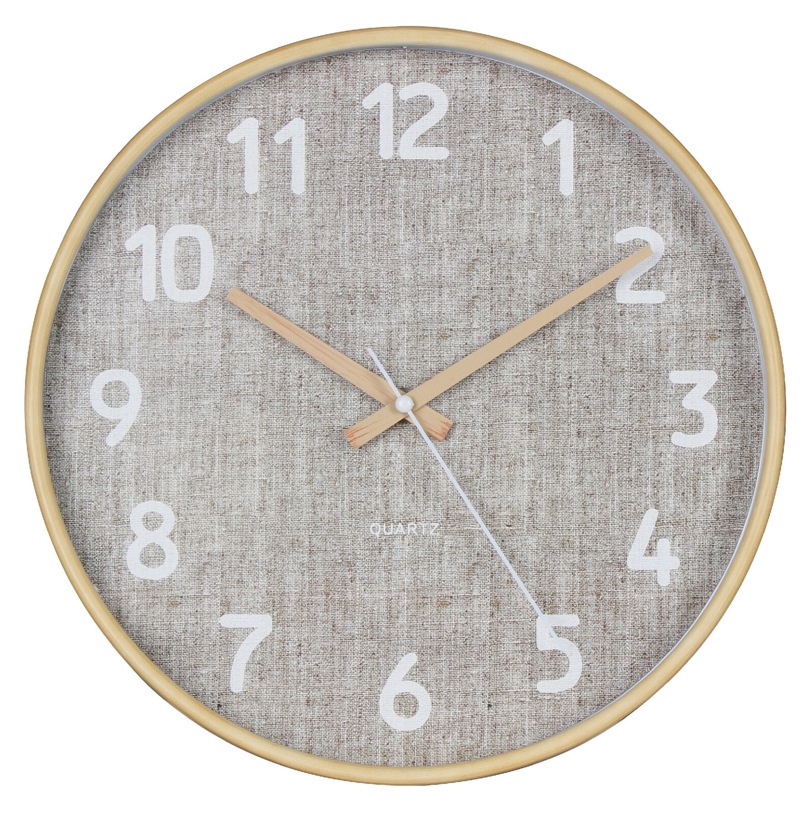 Nástěnné hodiny CANVAS béžová Ø 30 cm Mybesthome