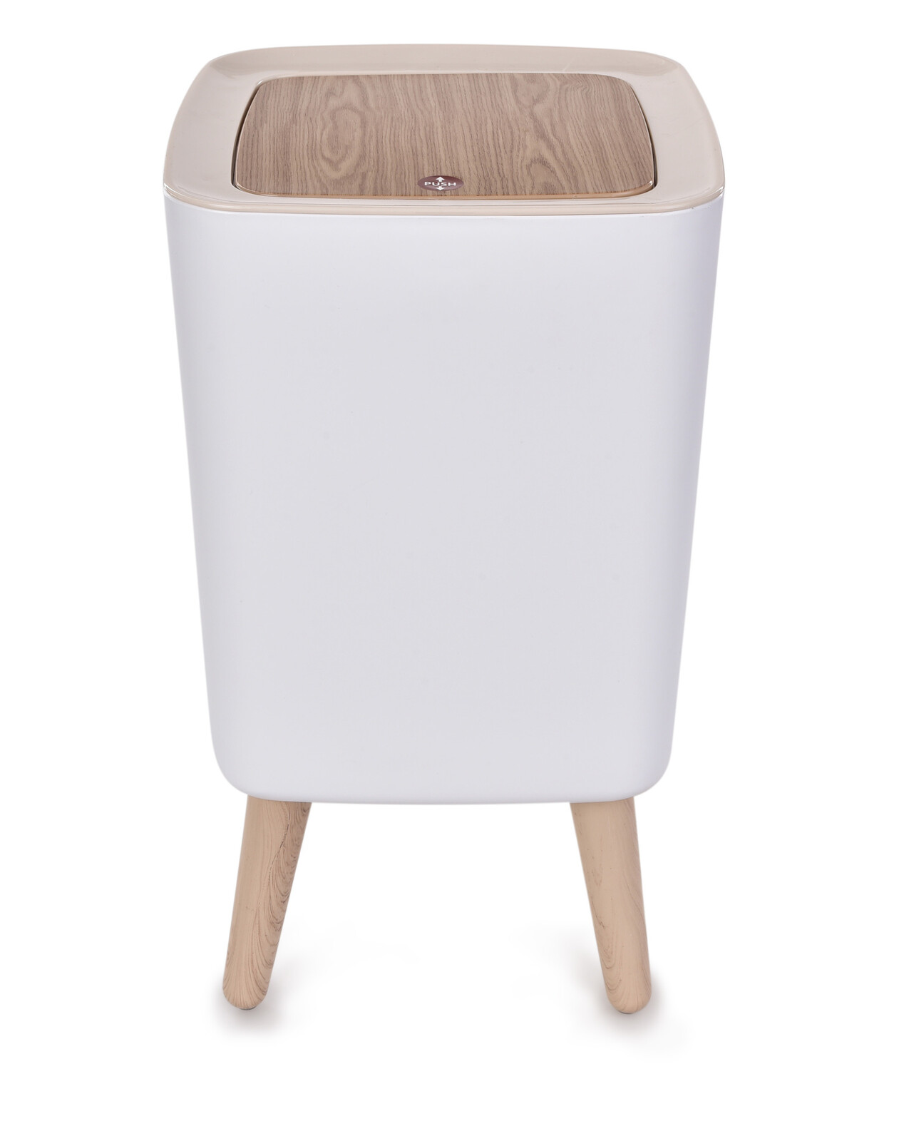 PUSH & OPEN | Elegantní odpadkový koš s víkem | 9 L | na nohách | rám na pytel | protiskluzový