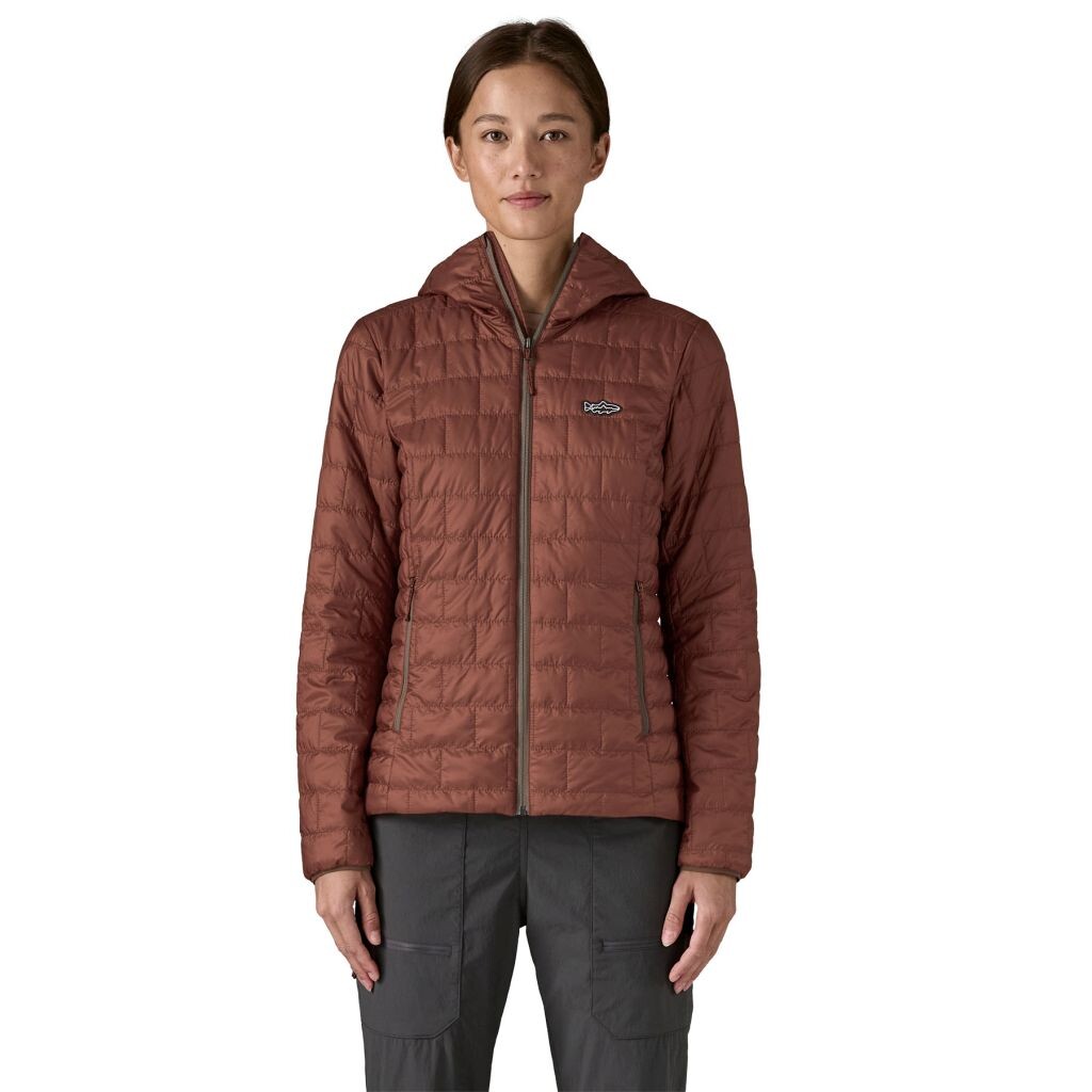 PATAGONIA W's Nano Puff Fitz Roy Trout Hoody, DVL velikost: S