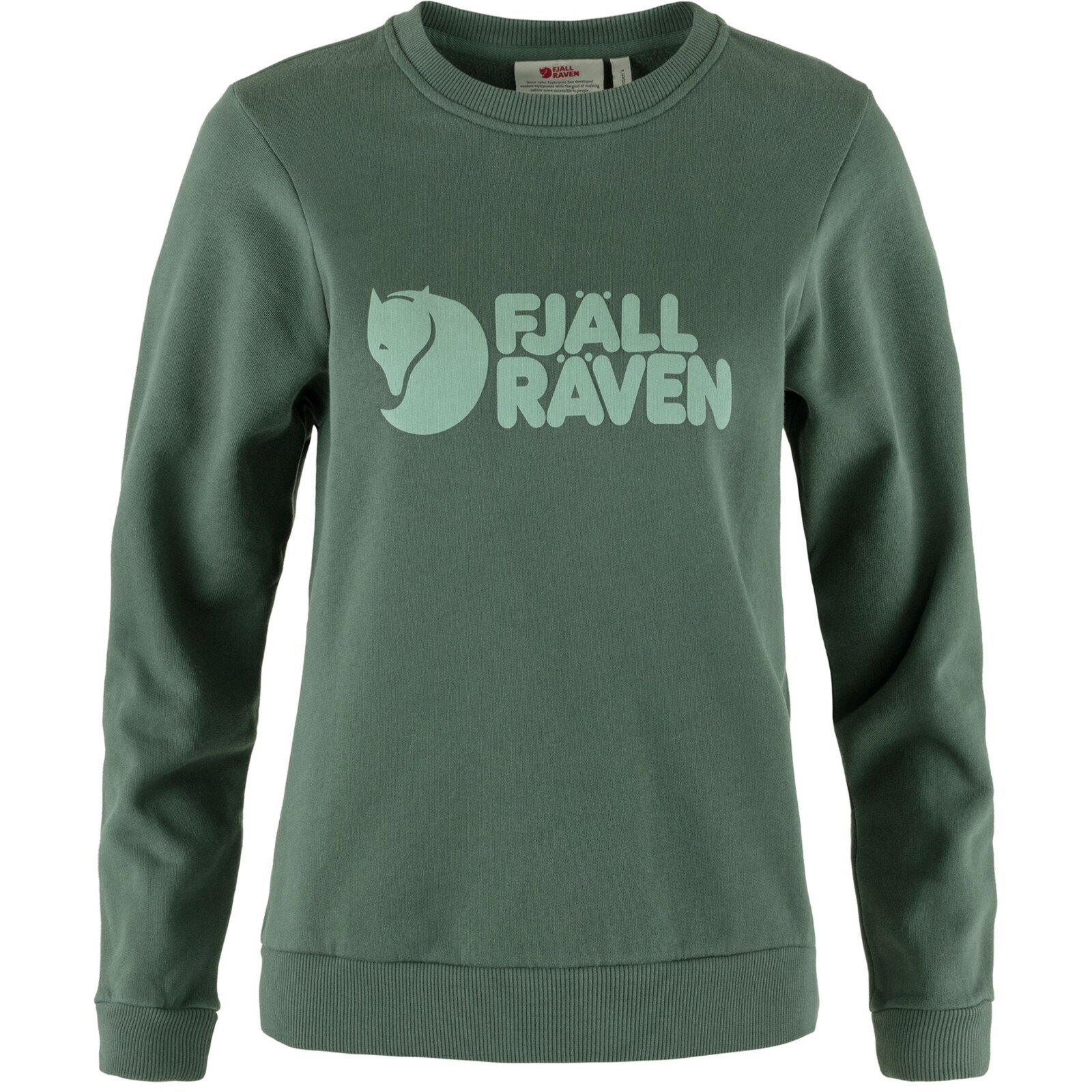FJÄLLRÄVEN Fjällräven Logo Sweater W, Deep Patina-Misty Green (vzorek) velikost: S