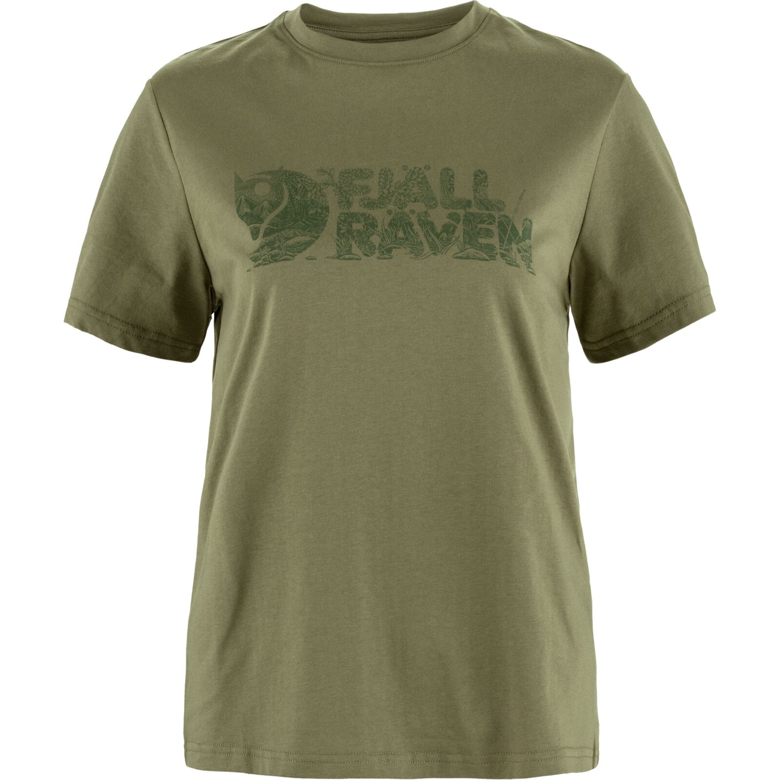 FJÄLLRÄVEN Lush Logo T-shirt W, Green (vzorek) velikost: S