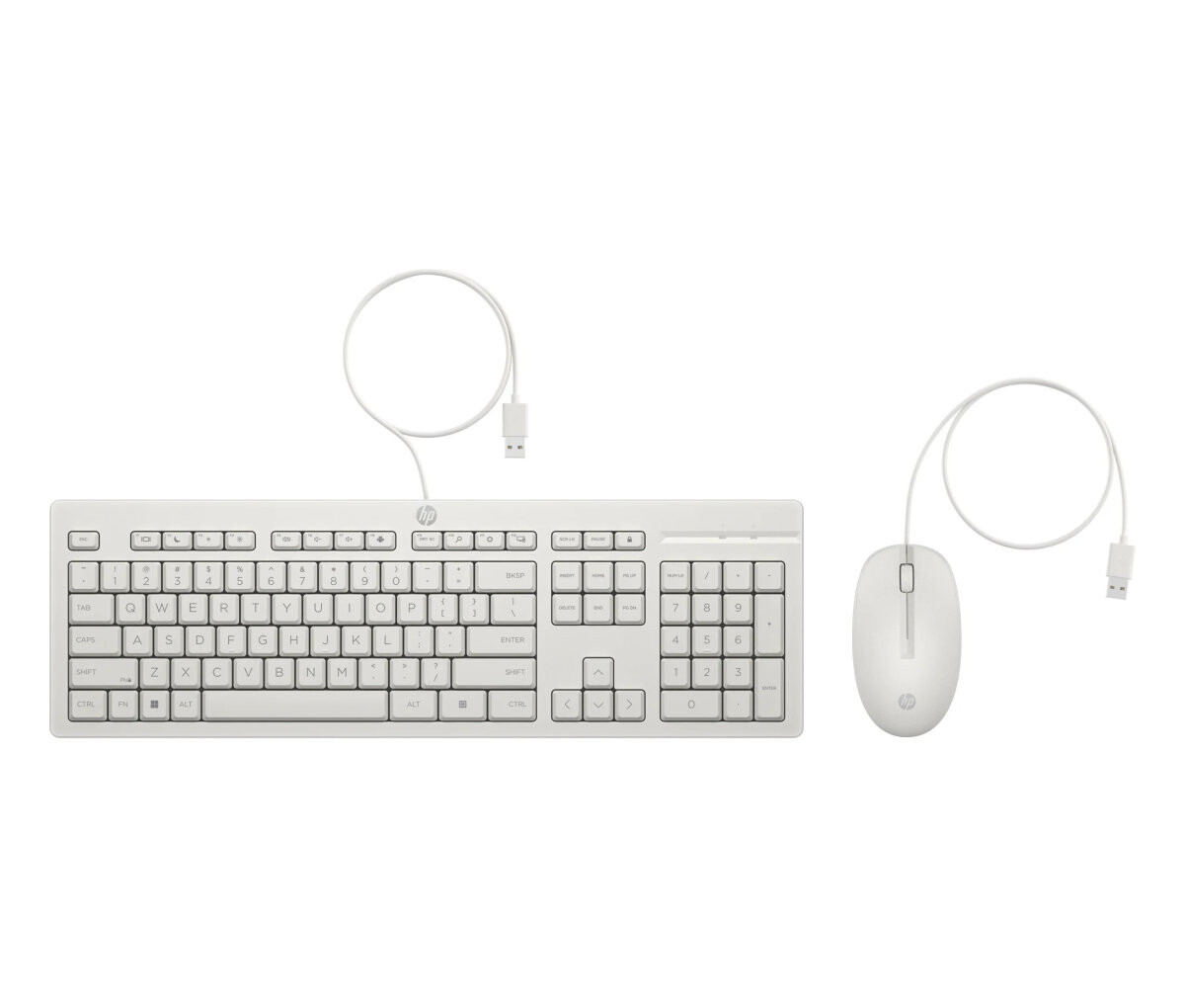 USB klávesnice a myš HP 225 - bílá (AW5S6AA#BCM)