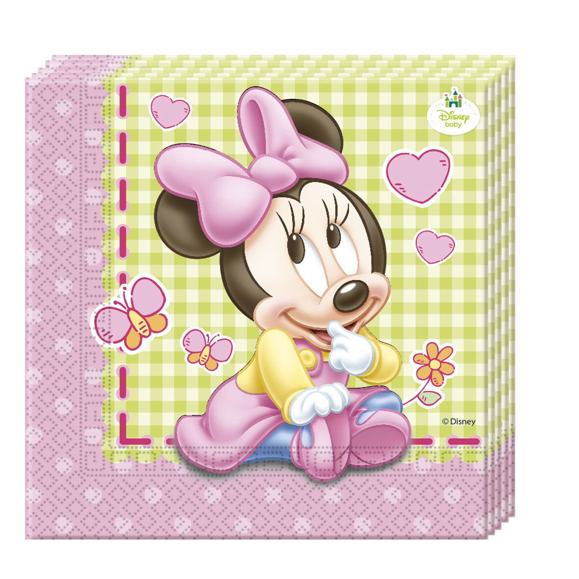 PROCOS Minnie Baby ubrousky žluto růžové 20ks 33cm x 33cm