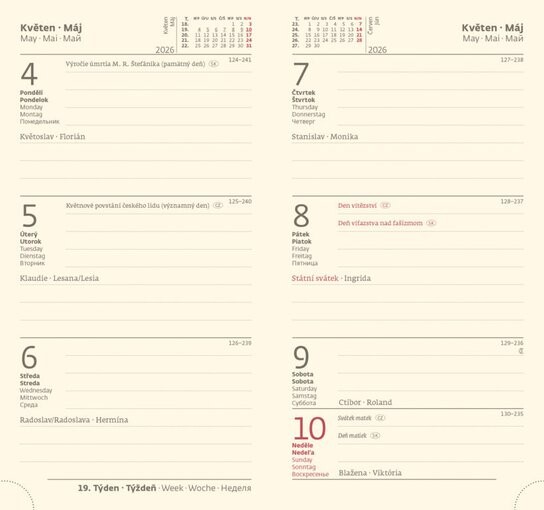 Kapesní diář 2026 Nebrasca angl. červený