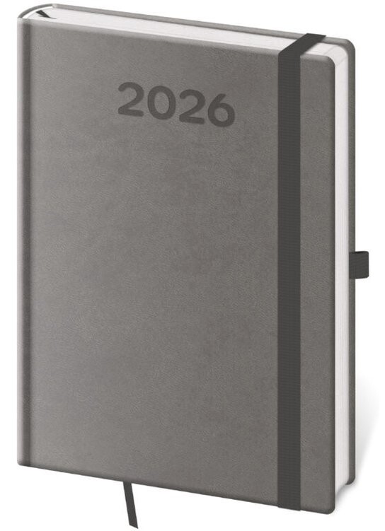 Týdenní diář 2026 B6 Print Pop šedý