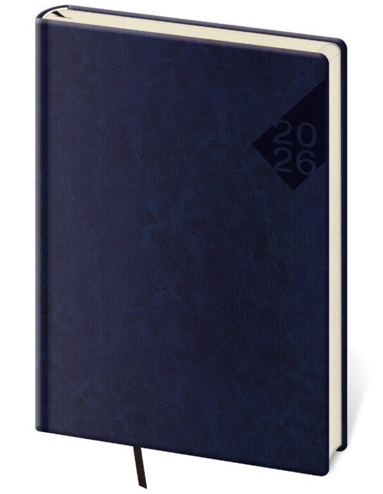 Denní diář 2026 A5 Nebrasca modrý