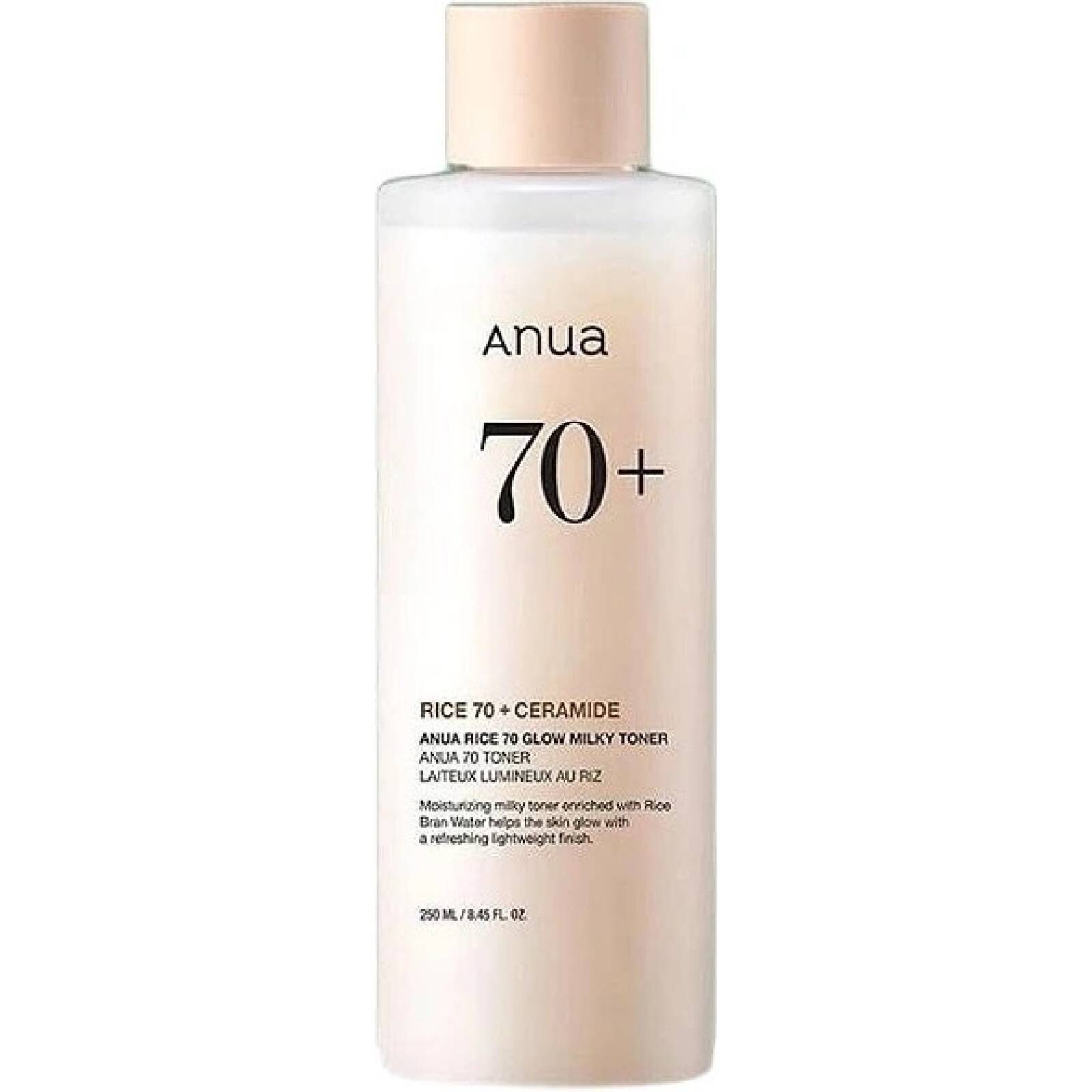 ANUA Rice 70 Glow Milky Toner - Hydratační pleťové tonikum s rýží 250 ml