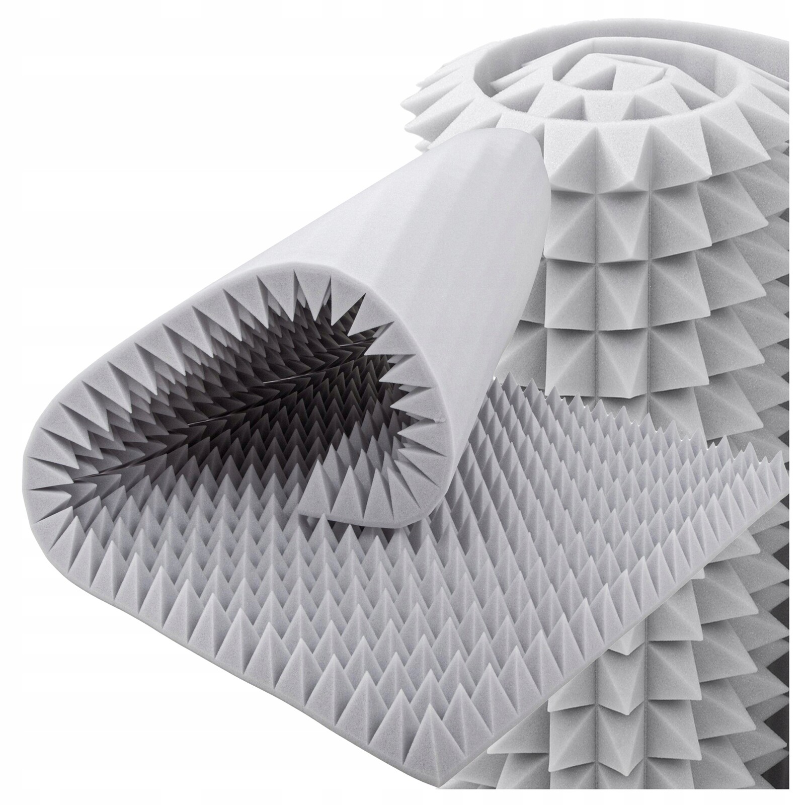 Akustická tlumící podložka, světle šedá, 8 cm, velký formát, 2 m2