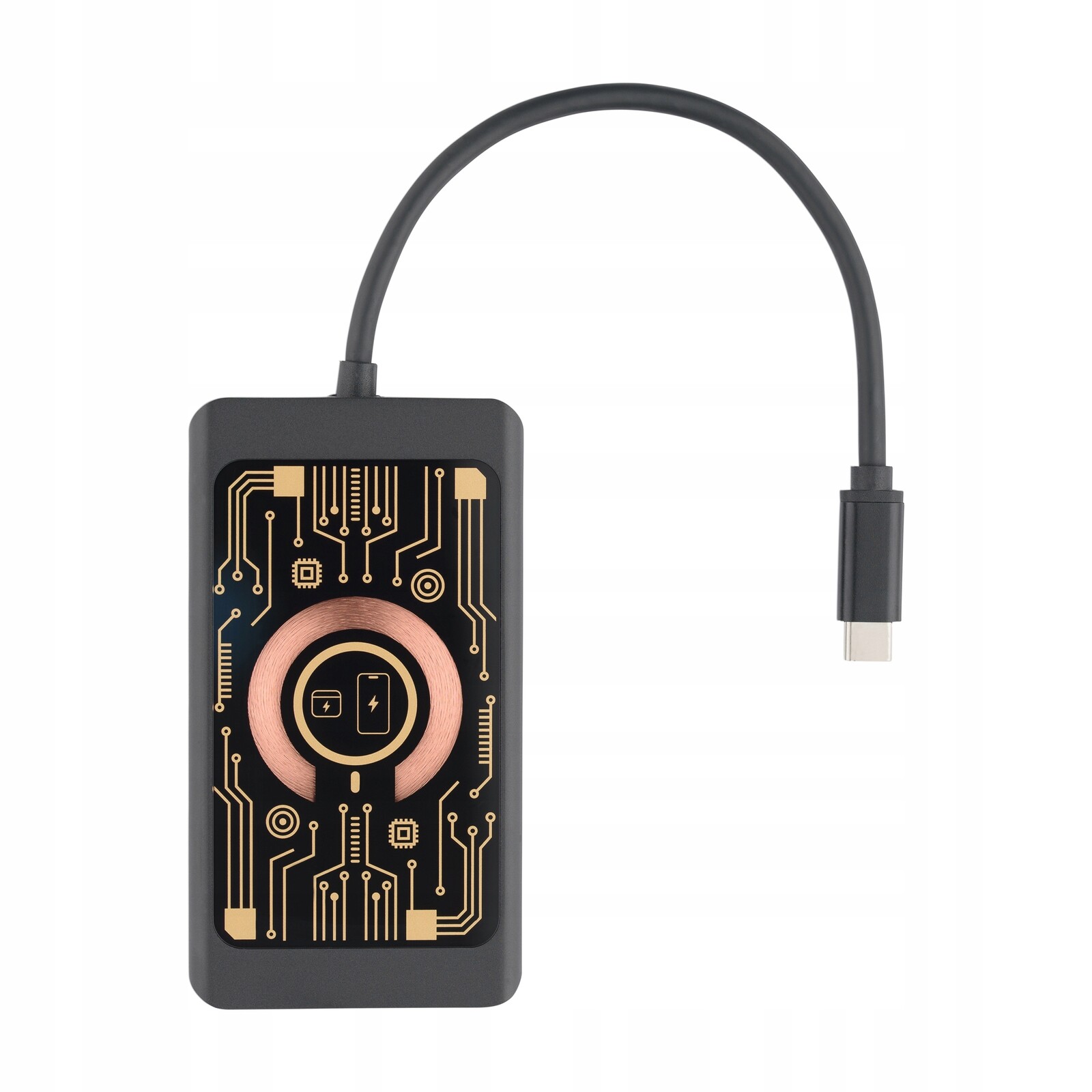 Indukční nabíječka Qualo rozdělovač 9v1 rozbočovač Hub kabel Usb-c