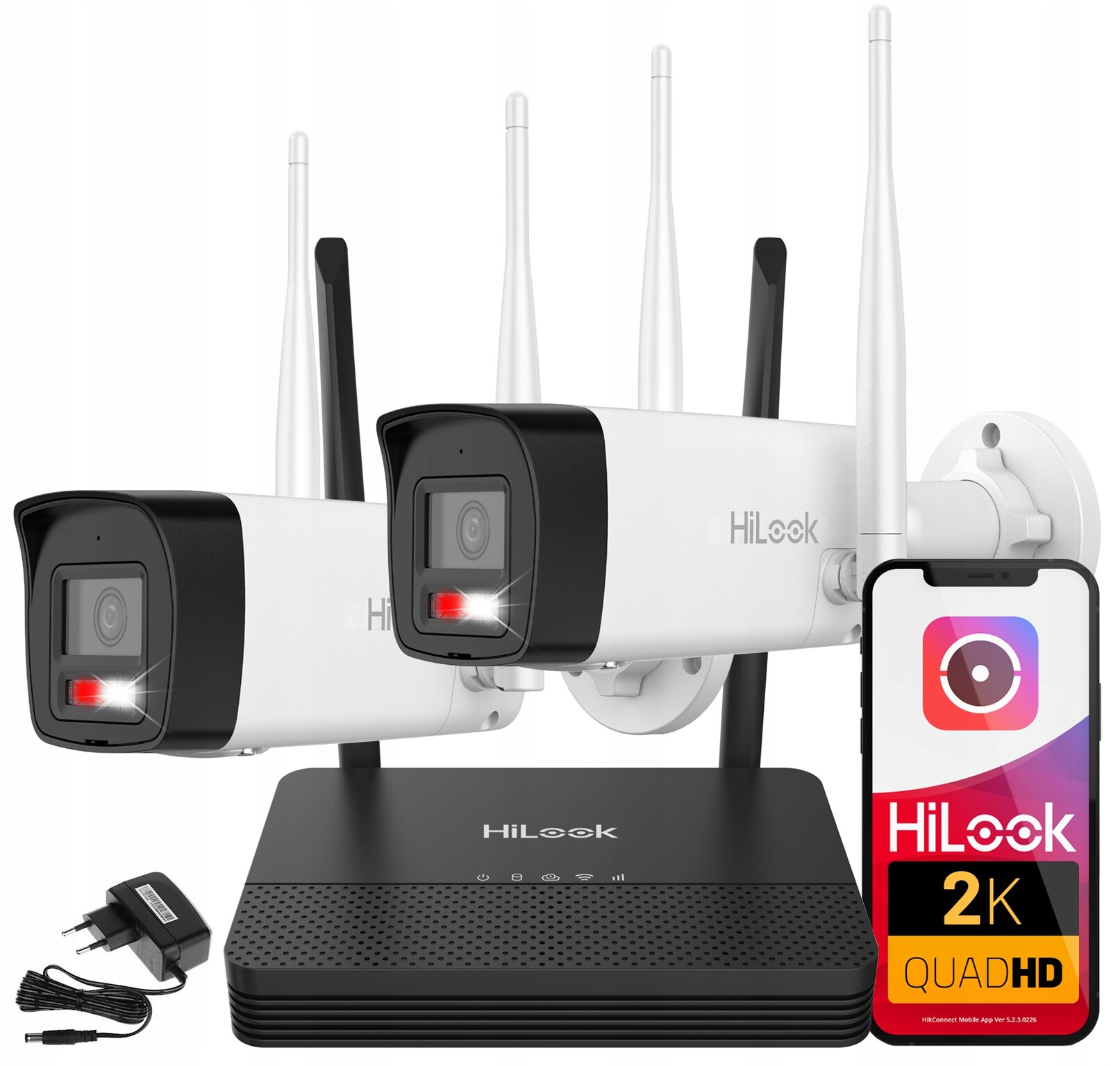 Set Kamer WiFi 4MPx Hybrid Light Hilook Hikvision Easylink Detekce Ai