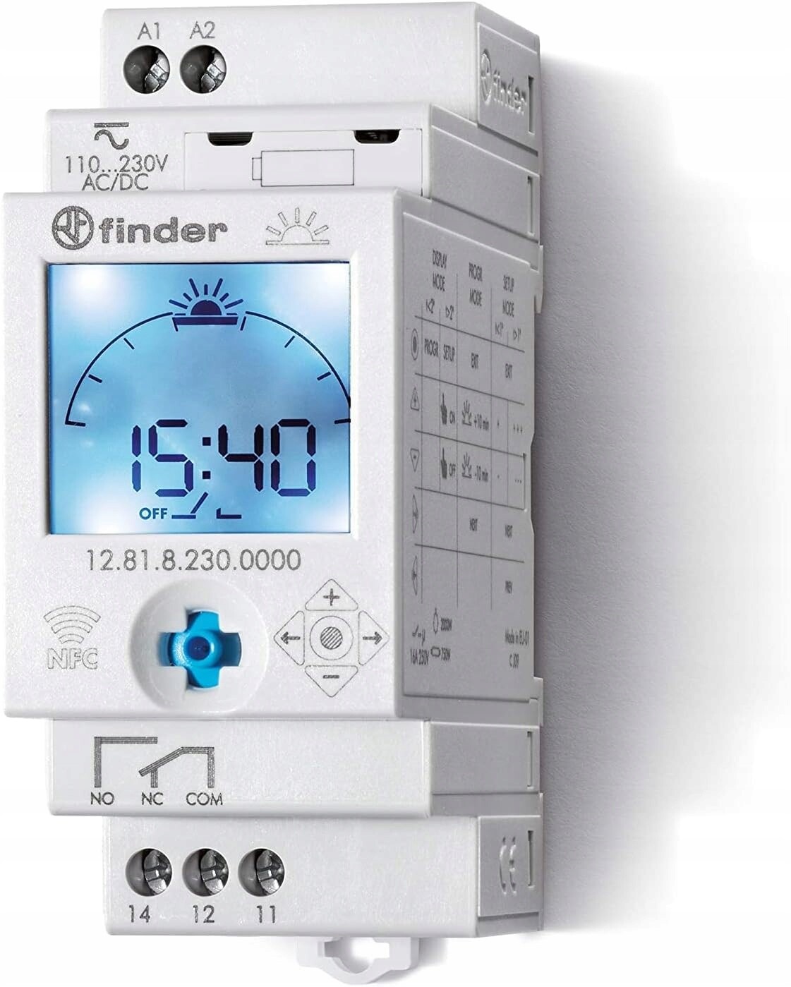 12.81.8.230.0000 Ovládací hodiny s astroprogramem, 1 kanál, Nfc