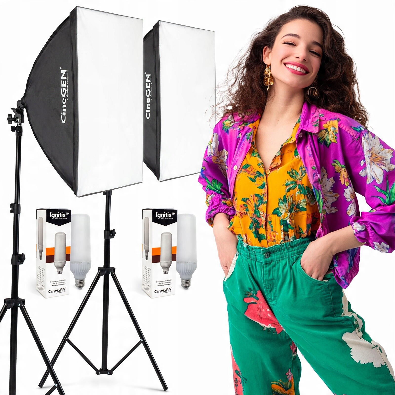 Panolux Sada svítidel Softbox 40x60 125W Led