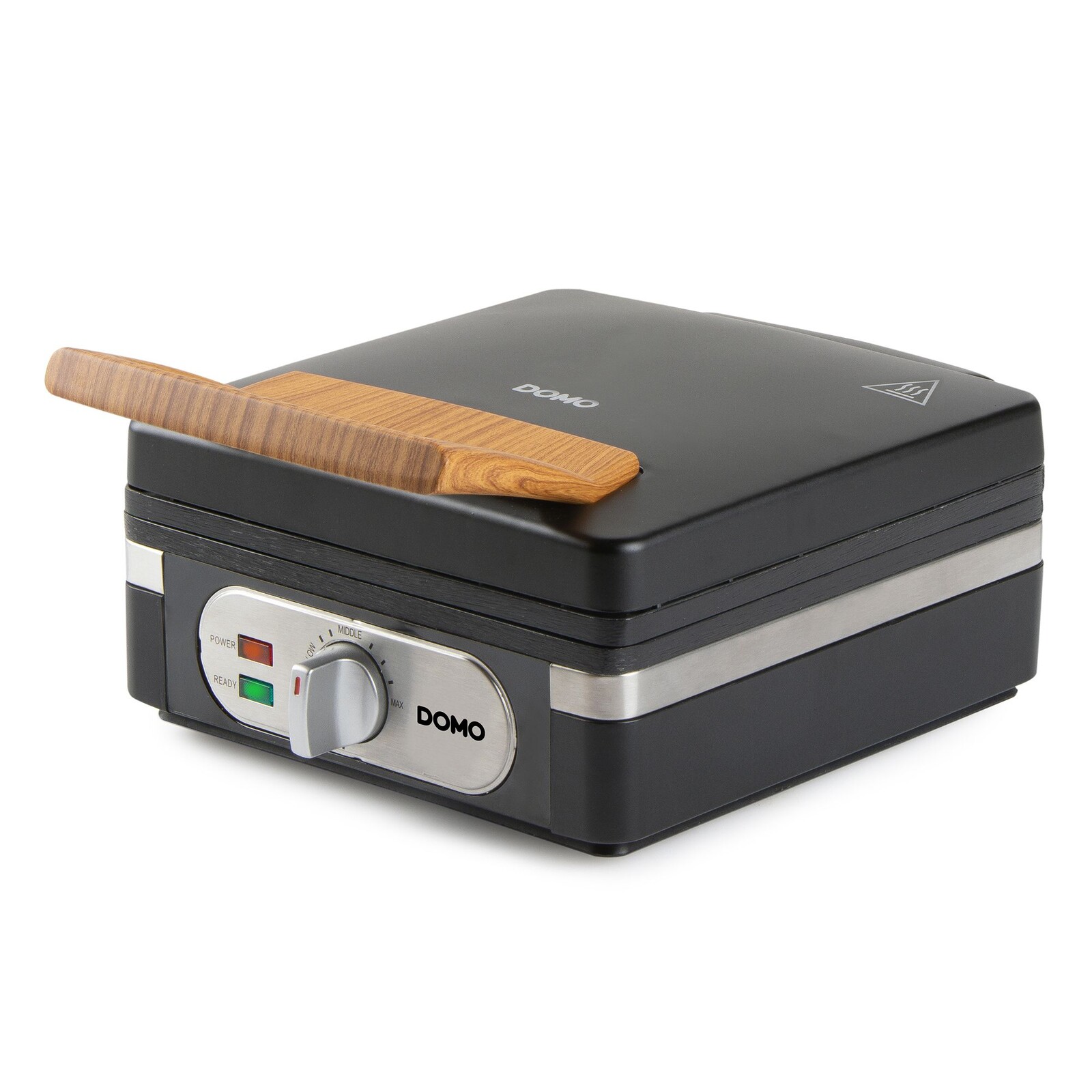 Domo DO9275W Vaflovač, 1400 W, 2 velké vafle, regulace teploty, černý