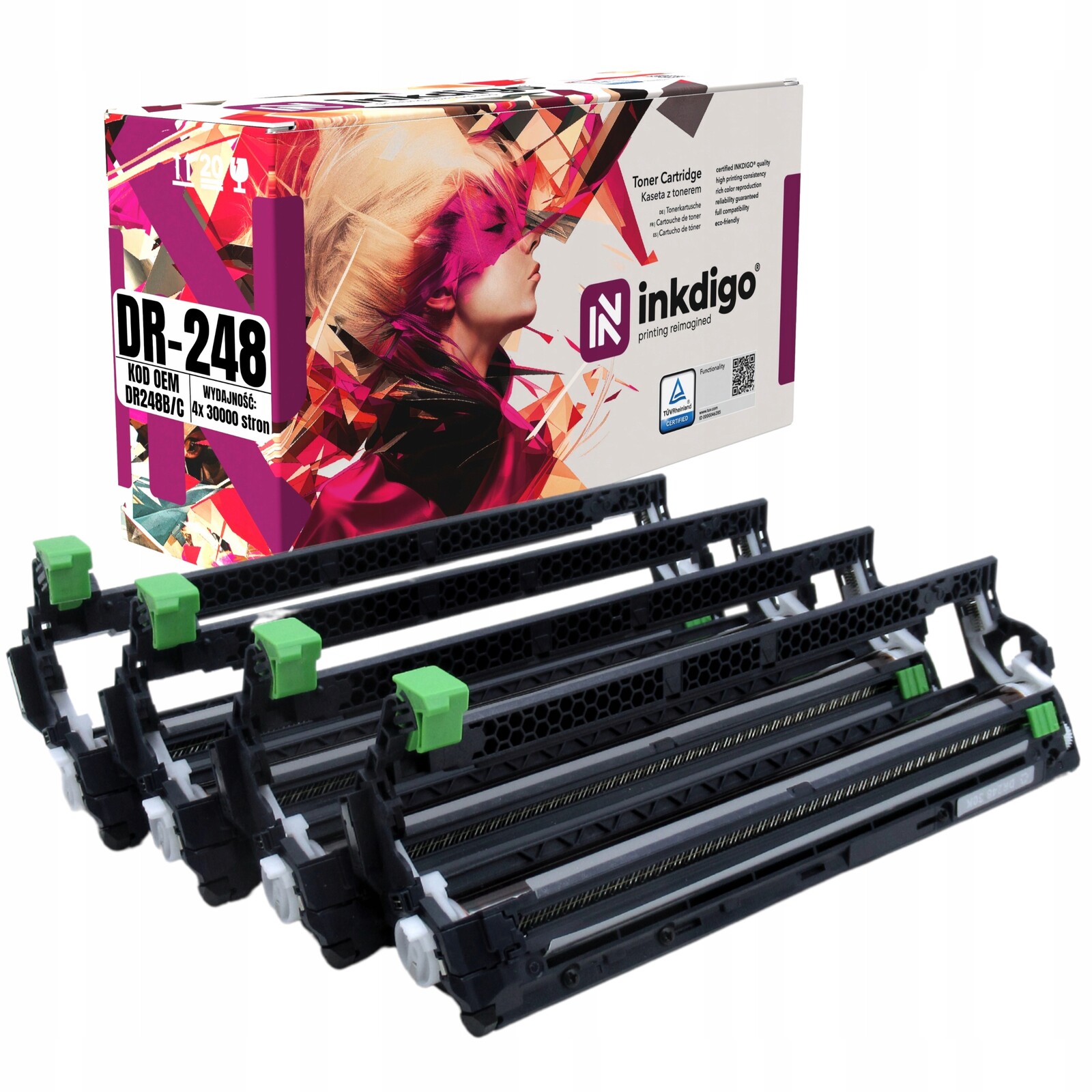 4x náhradní buben DR-248 pro Brother DCP-L3515 MFC-L3760 HL-L3220