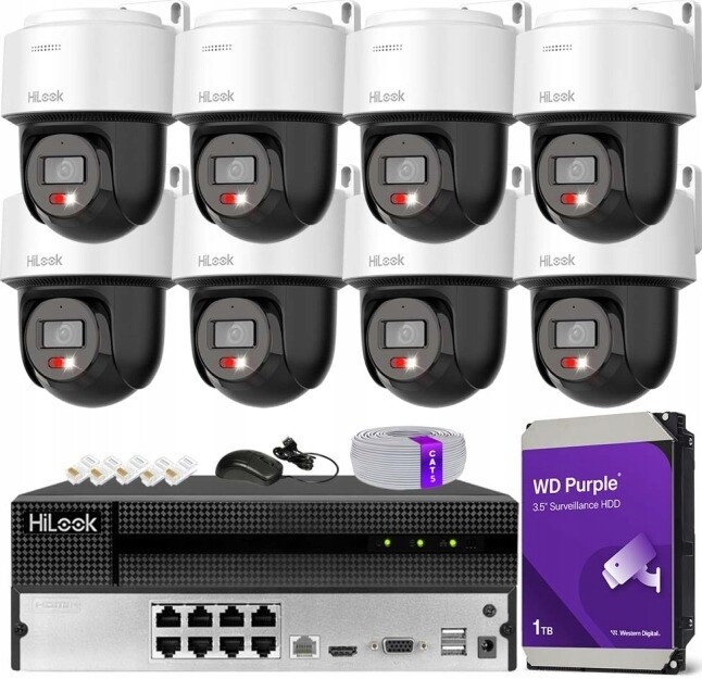 Sada pro monitorování kamery 6x PTZ-N2C200M-DE 2MPx HiLook od Hikvision 1TB