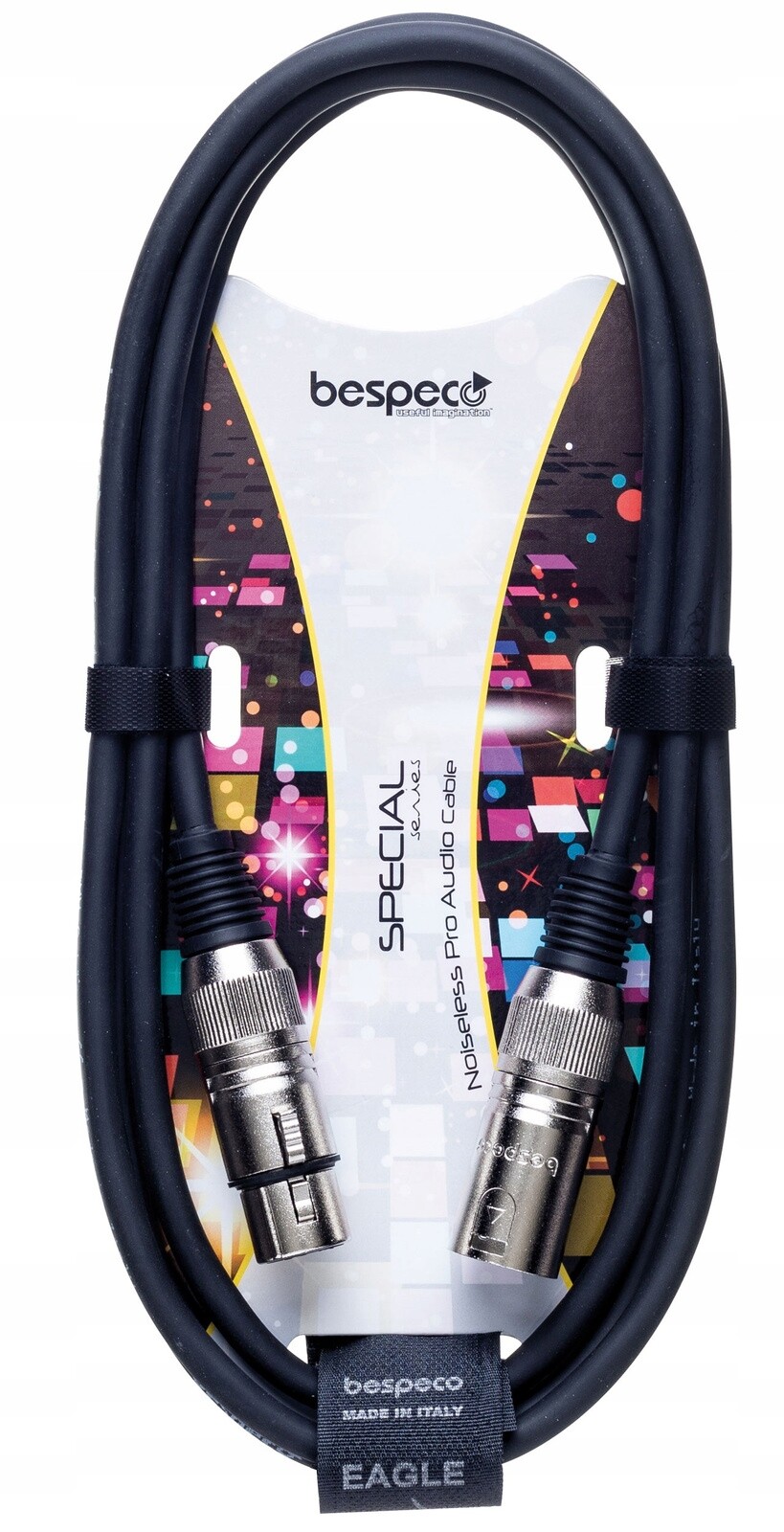 Bespeco DMX015 kabel cannon samec na cannon samice 3P, 15 m