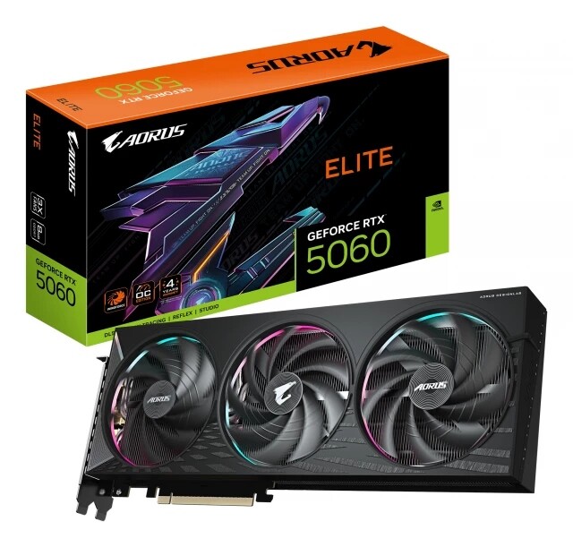 Grafická karta Gigabyte Aorus Rtx 5060 Elite 8G