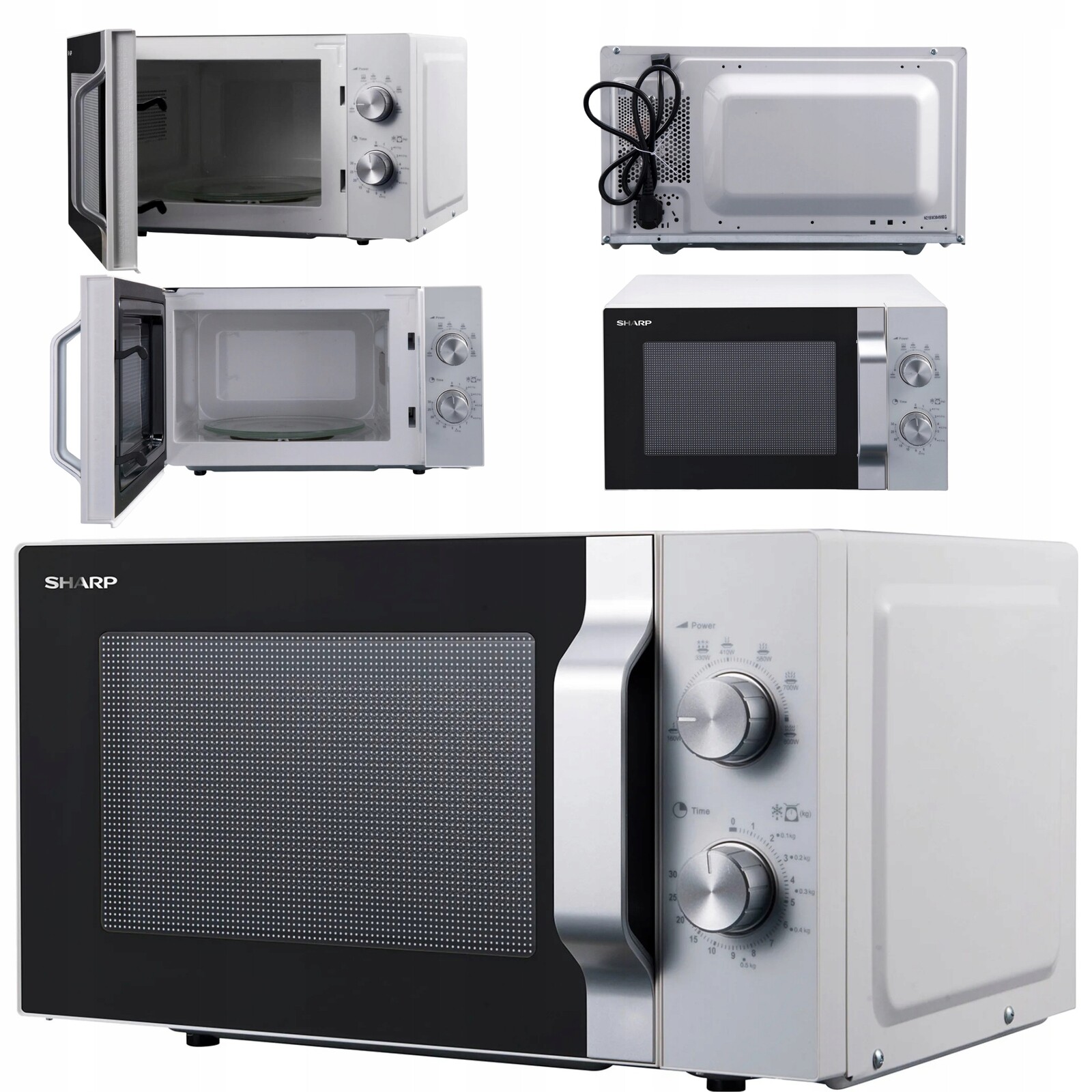 Volně stojící mikrovlnná trouba Sharp R204WA 20 L