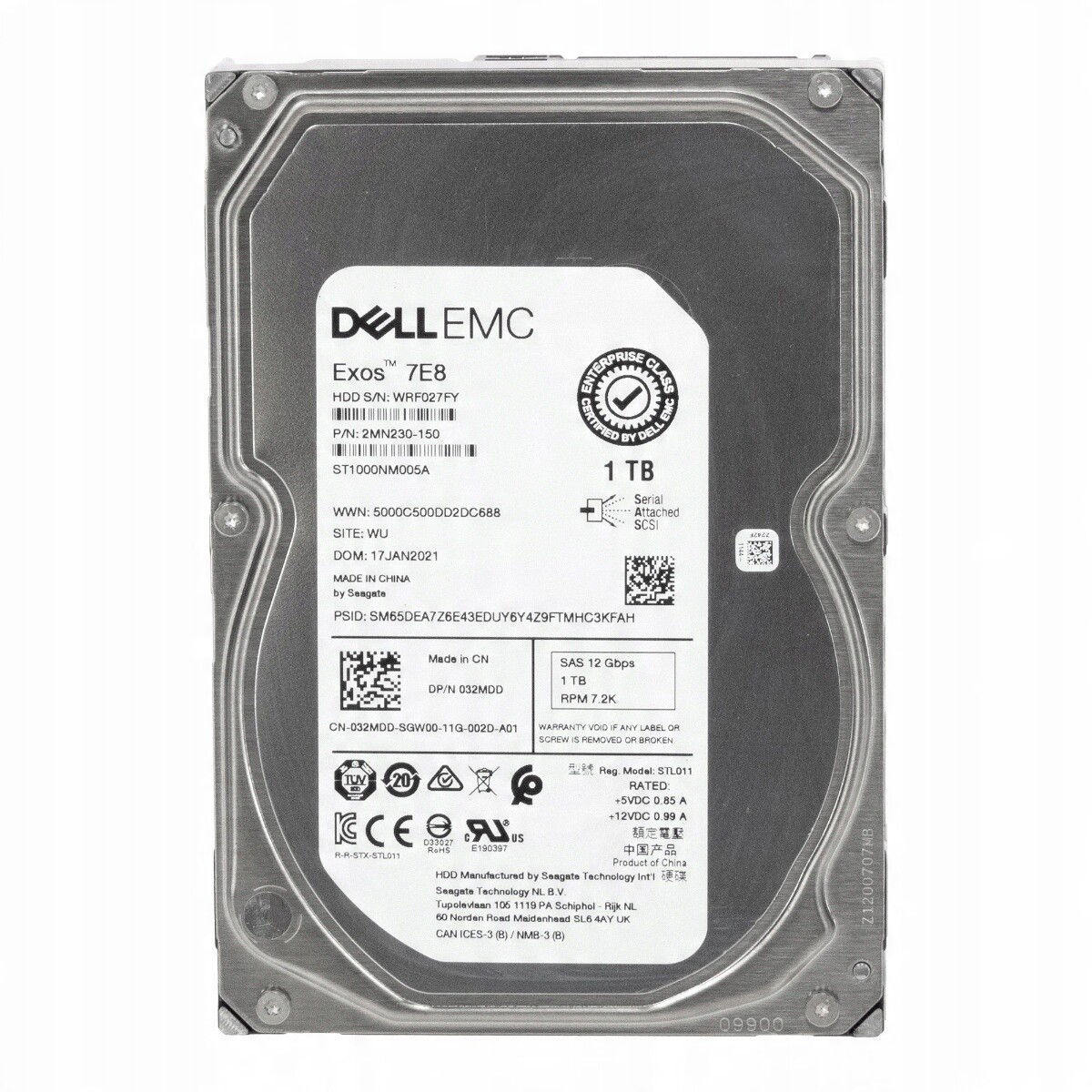 Dell 032MDD 1TB 7.2K 128MB SAS-3 3.5'' ST1000NM005A