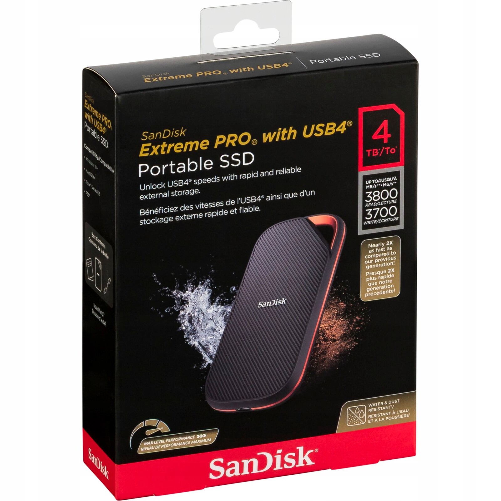 Přenosný Ssd disk SanDisk Extreme Pro 4TB SDSSDE82-4T00-G25