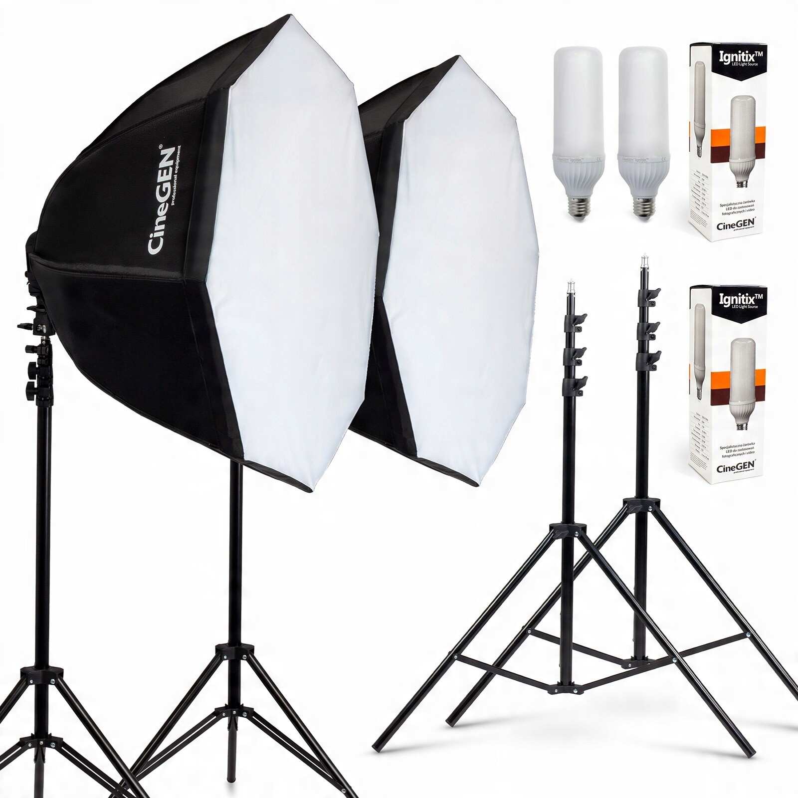 Panolux Dvojitý set Softbox Octa 60 cm 125 W Led