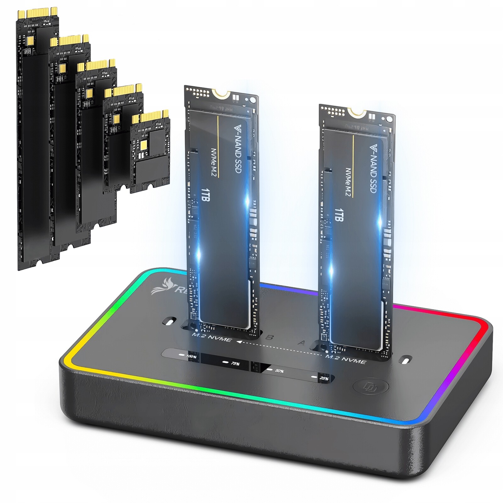 Klonovací stanice Ssd Nvme PCIe M.2 Usb-c 3.2 Kapsa Adpater 20Gbps