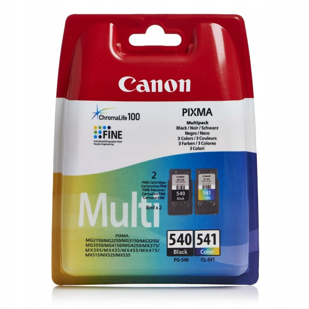 Inkoust Canon PG-540 CL-541 5225B006 2 x 8 ml Cmyk Originál MG2150 2250 3150