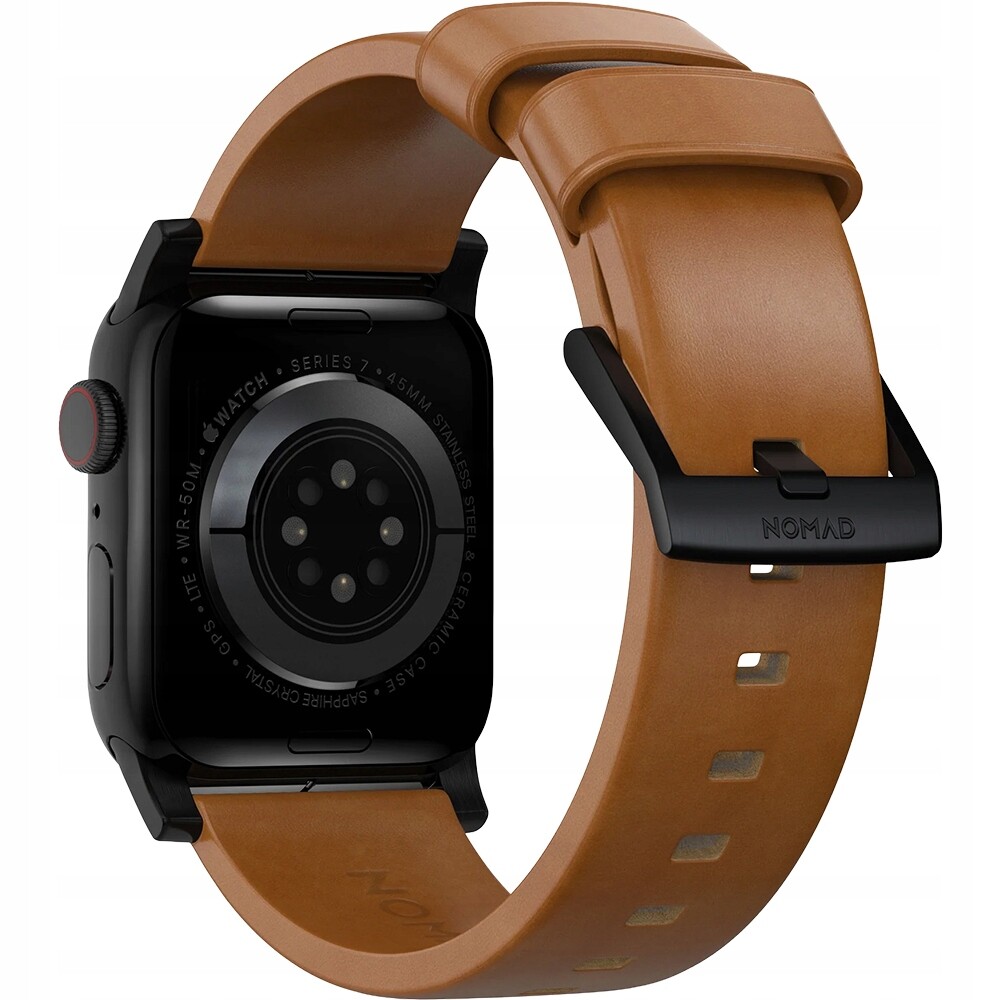 Kožený řemínek Nomad pro Apple Watch 49/46/45/44 mm, odolný, elegantní