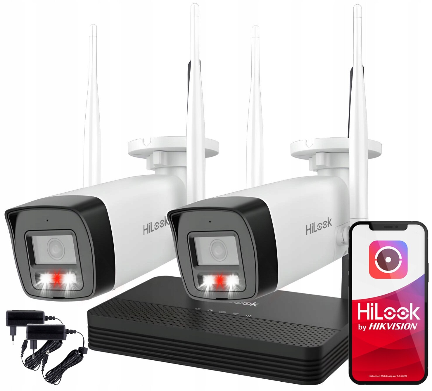 Sada Monitorování WiFi 4MPx Easylink Hilook WIFIKIT-B4-4CH 2x Kamera 2K+
