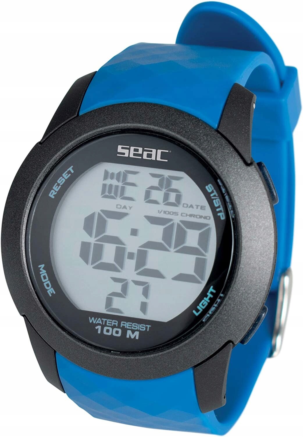 Sportovní hodinky Seac Chronos modré s kladívkovým řemínkem